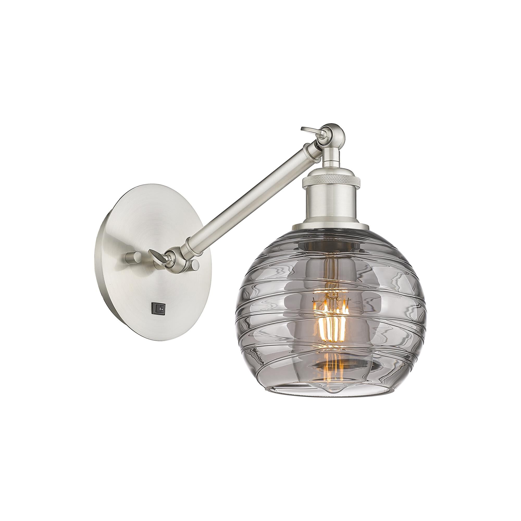 Bruno Marashlian Athens Deco Swirl 6 Inch Wall Swing Lamp by Innovations Lighting