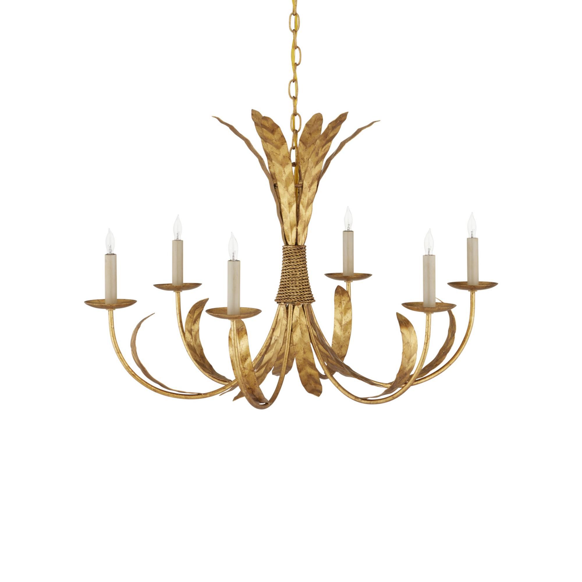 Bette 33 Inch 6 Light Chandelier,