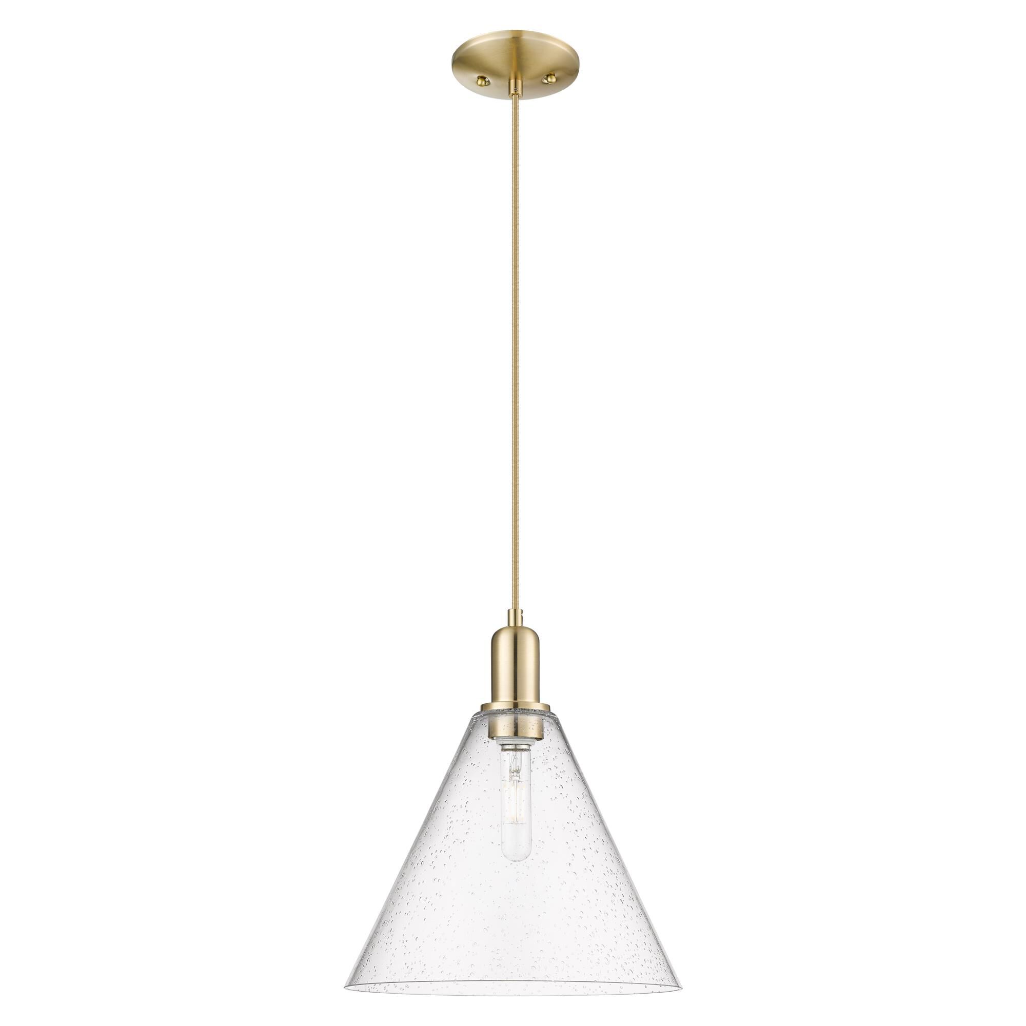 Shown in Champagne Bronze finish and Seedy glass