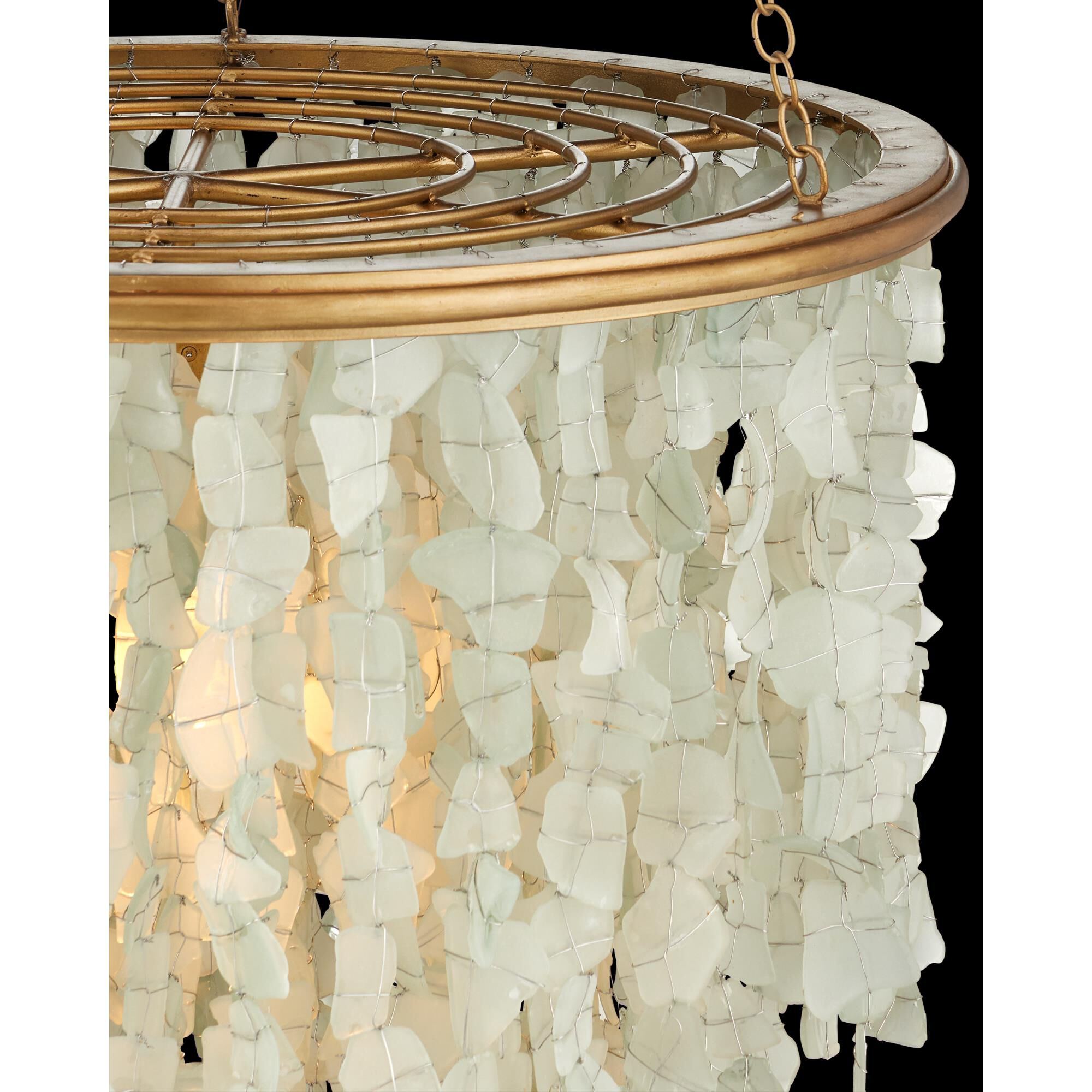 Verre de Mer 25 Inch Chandelier by Currey and Company