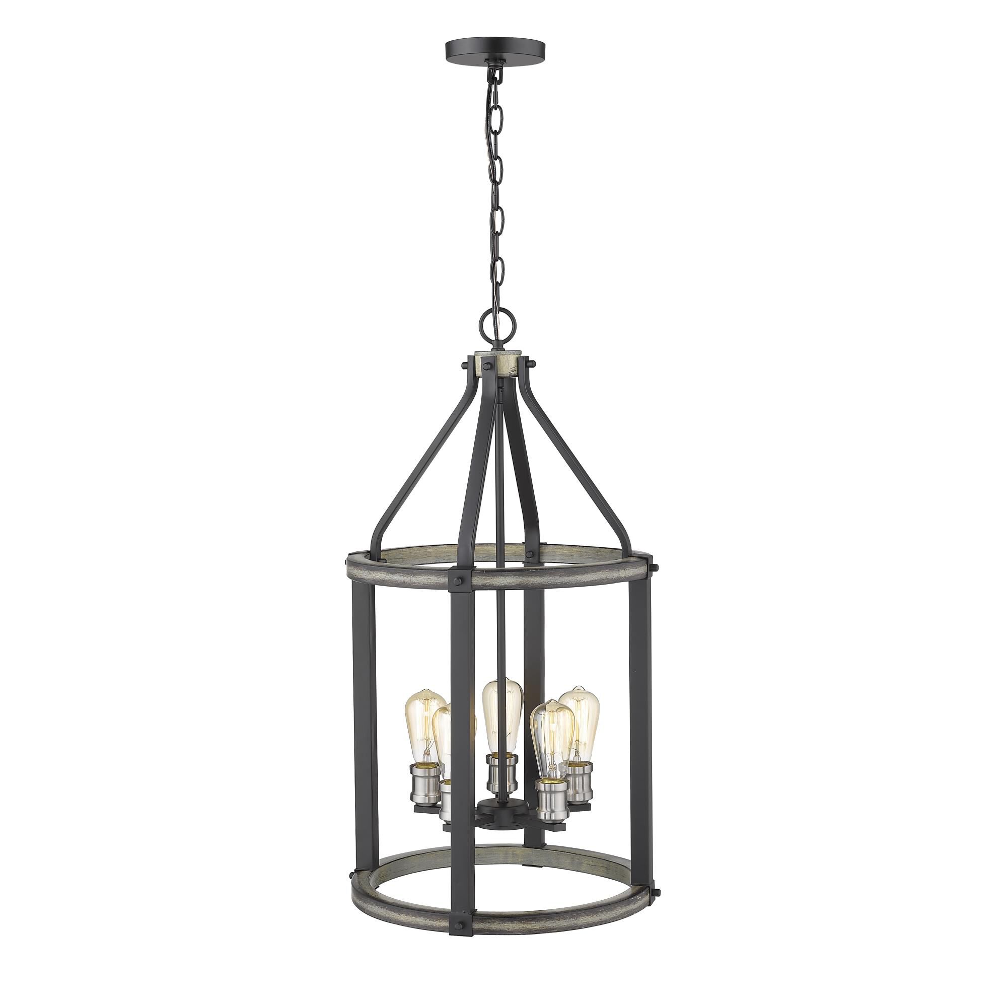 Shown in Ashen Barnboard finish and --- glass and --- shade