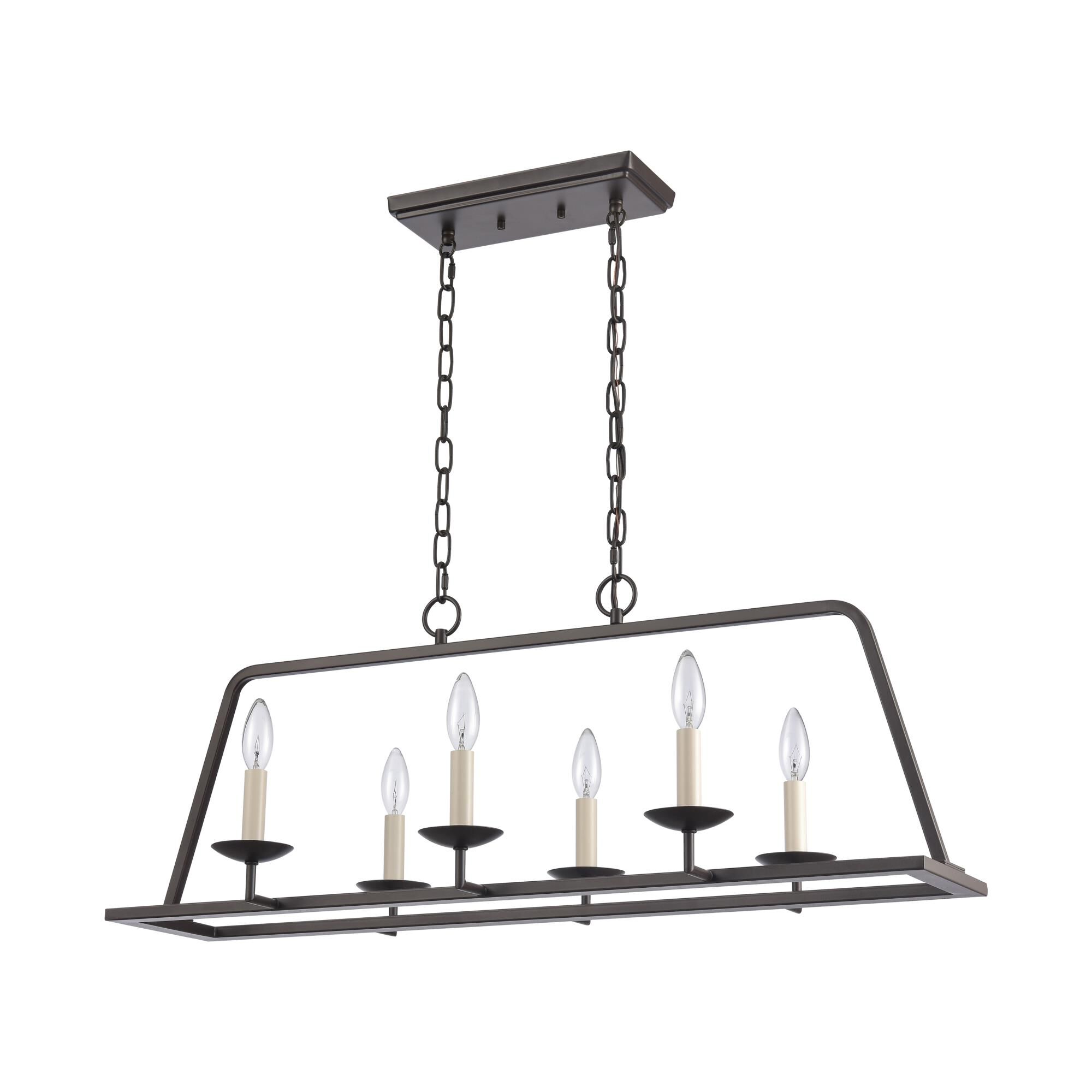 Joanie 34 Inch 6 Light Linear Suspension Light by ELK Lighting