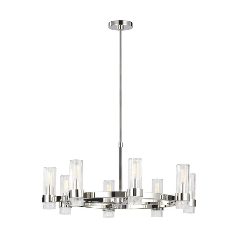 Chapman & Myers Geneva 33 Inch 8 Light Chandelier by Visual Comfort Studio Collection