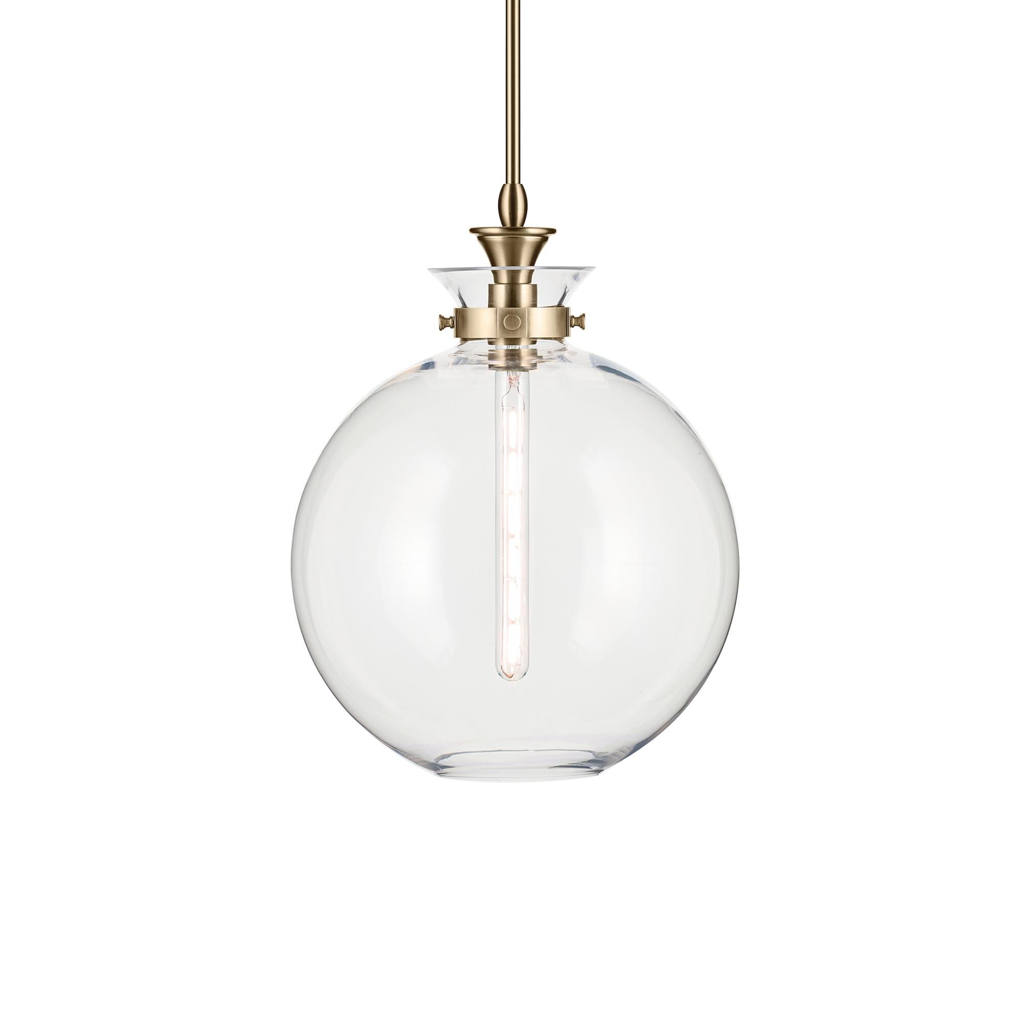 Shown in Champagne Bronze finish and Clear glass