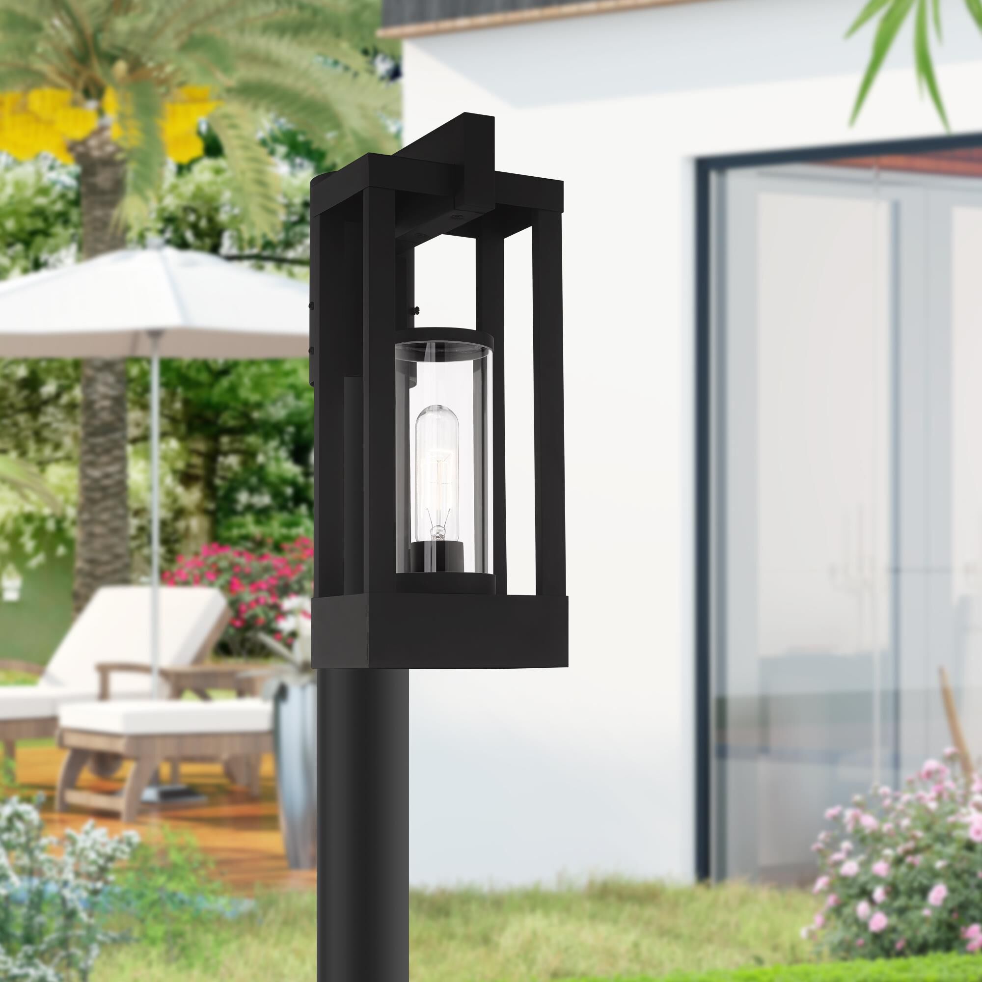 Livex Lighting Delancey 15 Inch Tall Outdoor Post Lamp