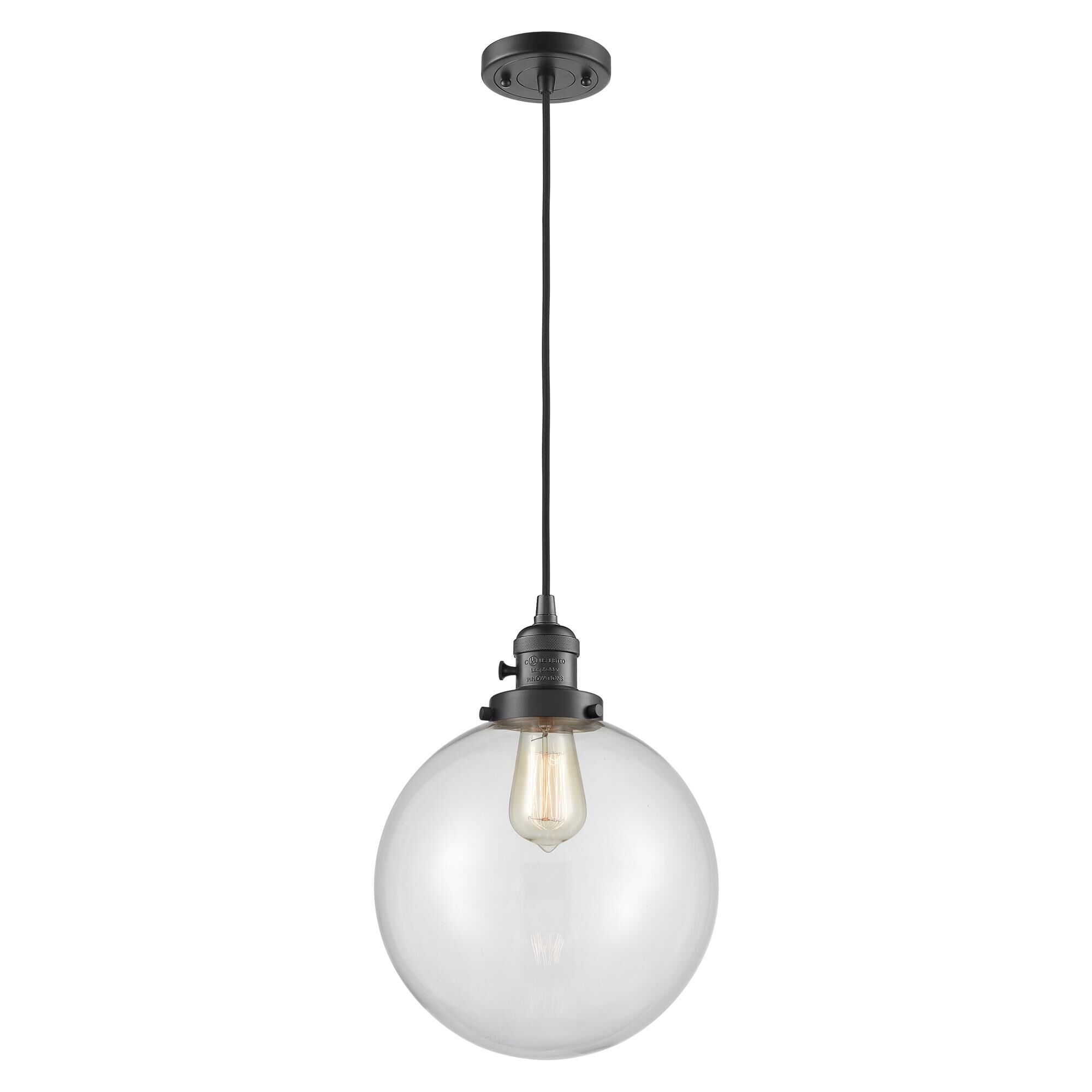 Shown in Oil Rubbed Bronze finish and Clear glass
