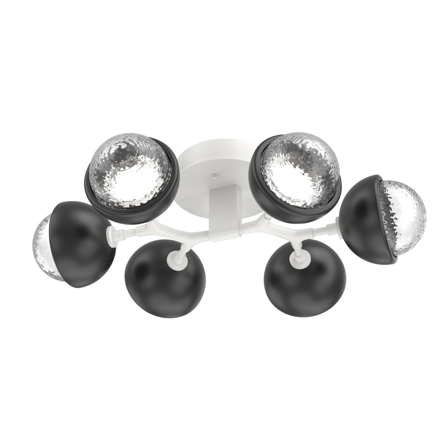 Shown in Salt White finish and Clear glass and Matte Black accent