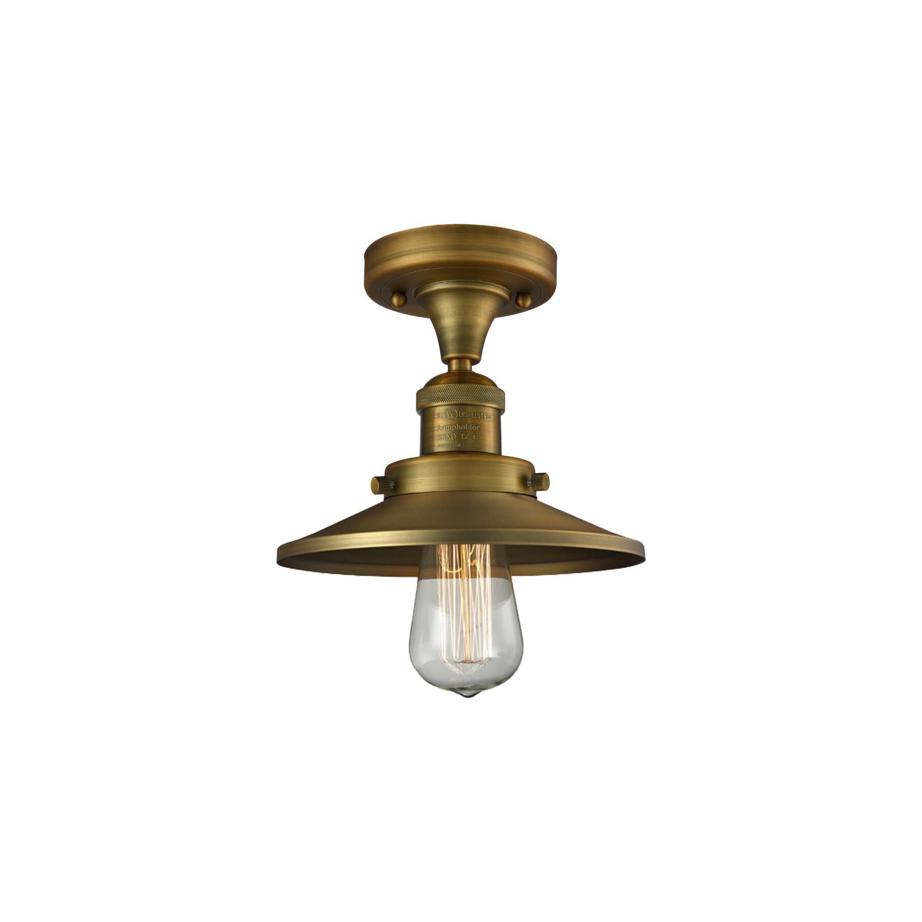 Bruno Marashlian Railroad 7 Inch 1 Light Semi Flush Mount by Innovations Lighting