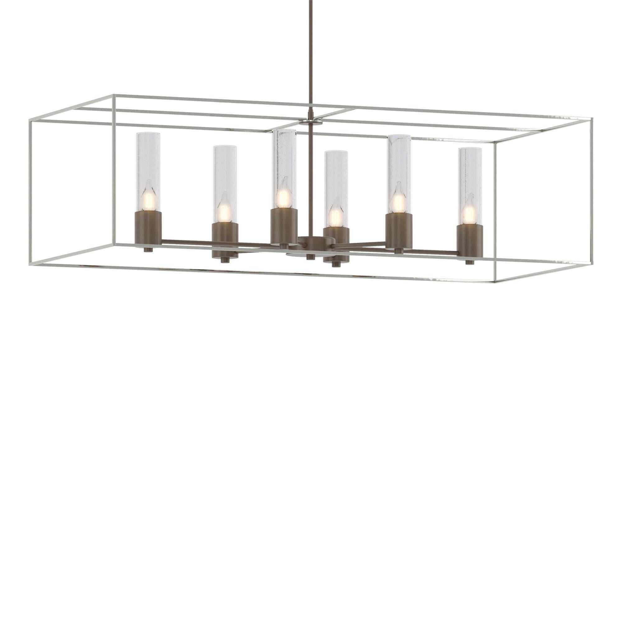 Shown in Bronze finish and Clear glass and Sterling accent