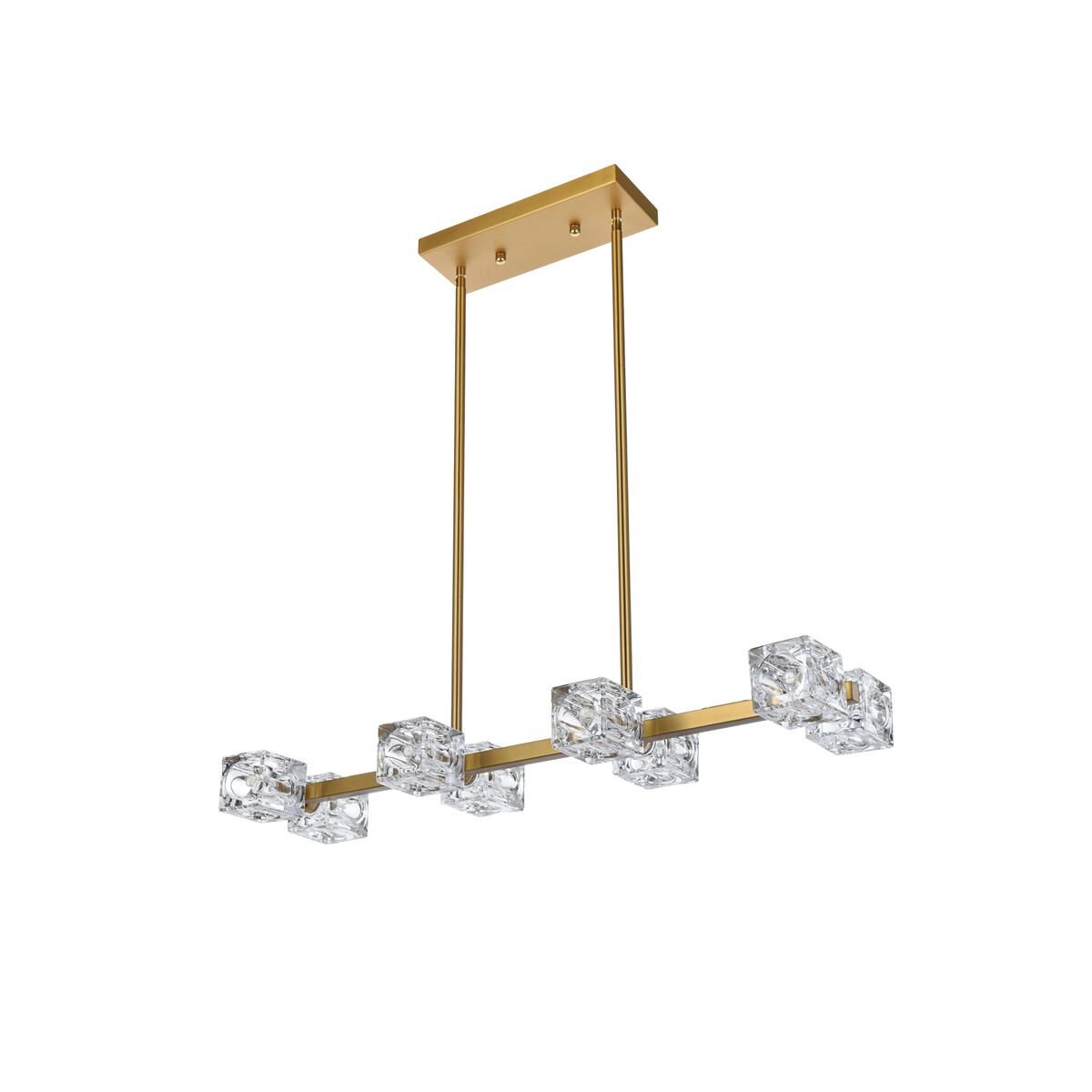 Shown in Satin Gold finish and Clear Royal Cut crystal