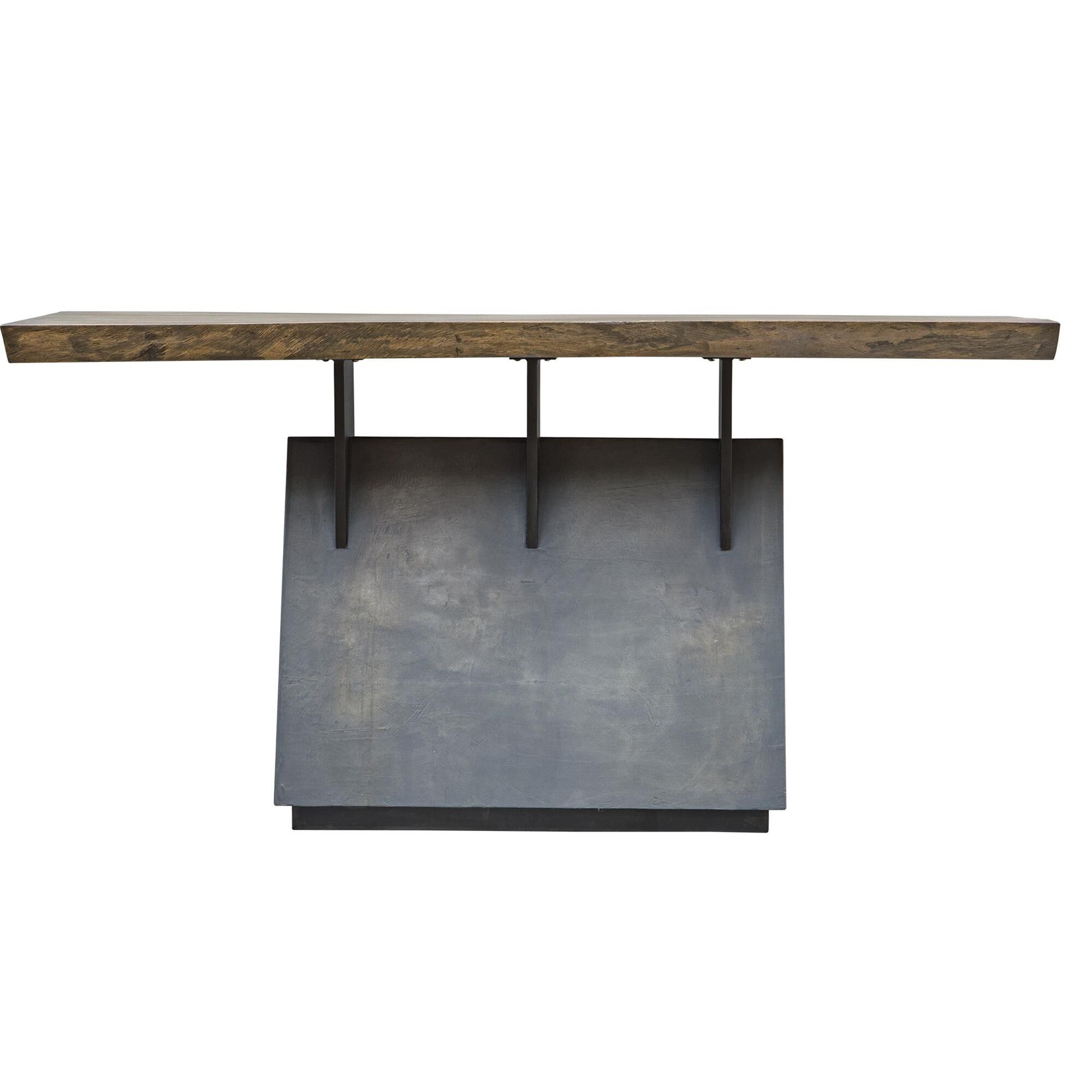 Shown in Inspired By Lodge And Industrial Styles, This Console Features A Naturally Finished Mahogany Wood Sl finish