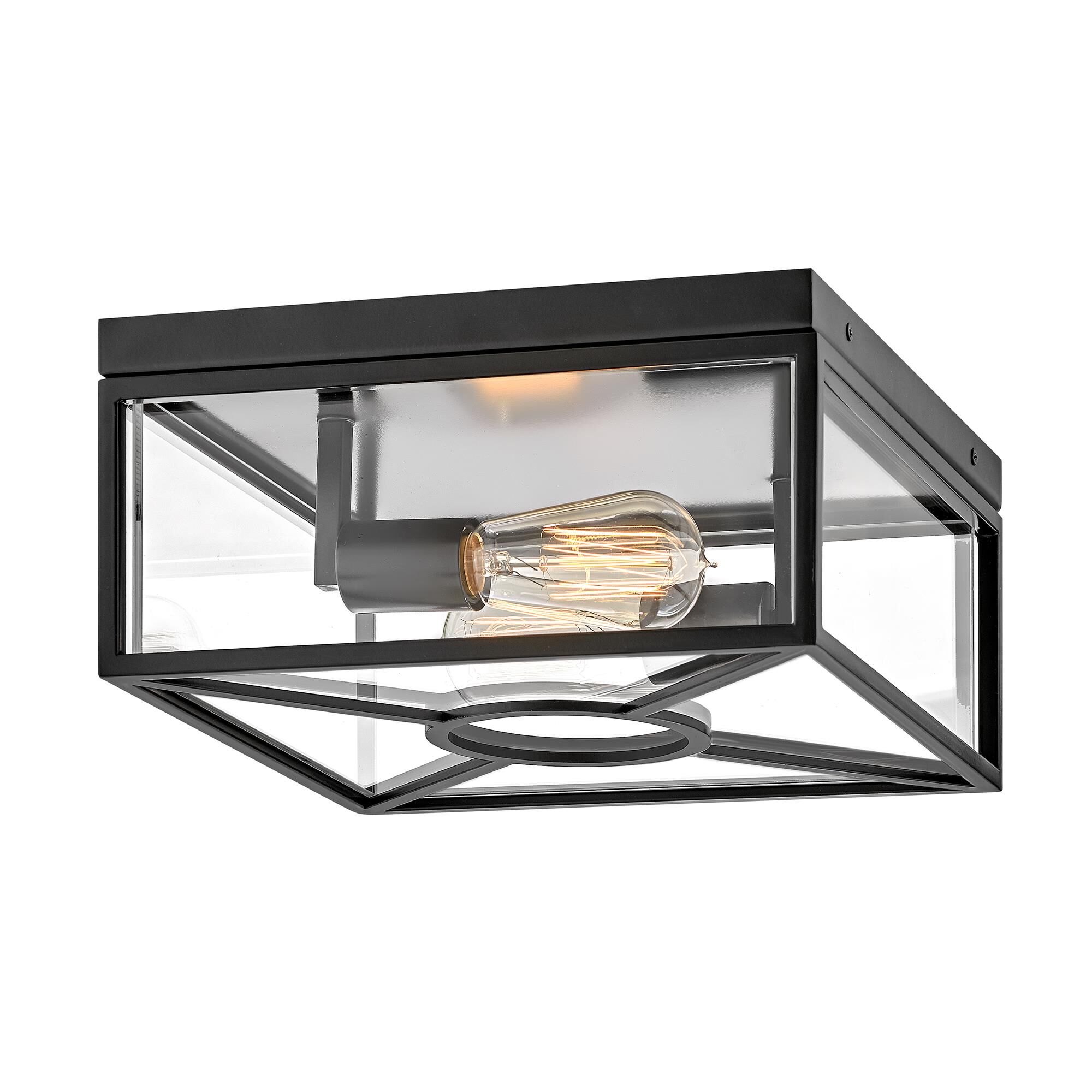 Brixton 12 Inch 2 Light Outdoor Flush Mount,