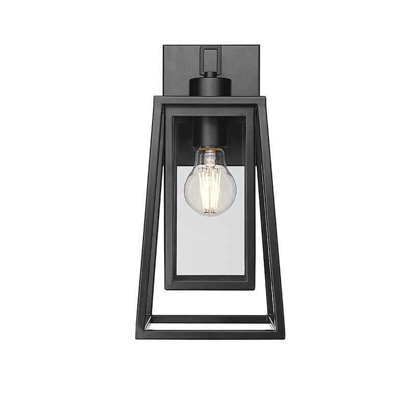 Shown in Powder Coated Black finish and Clear glass