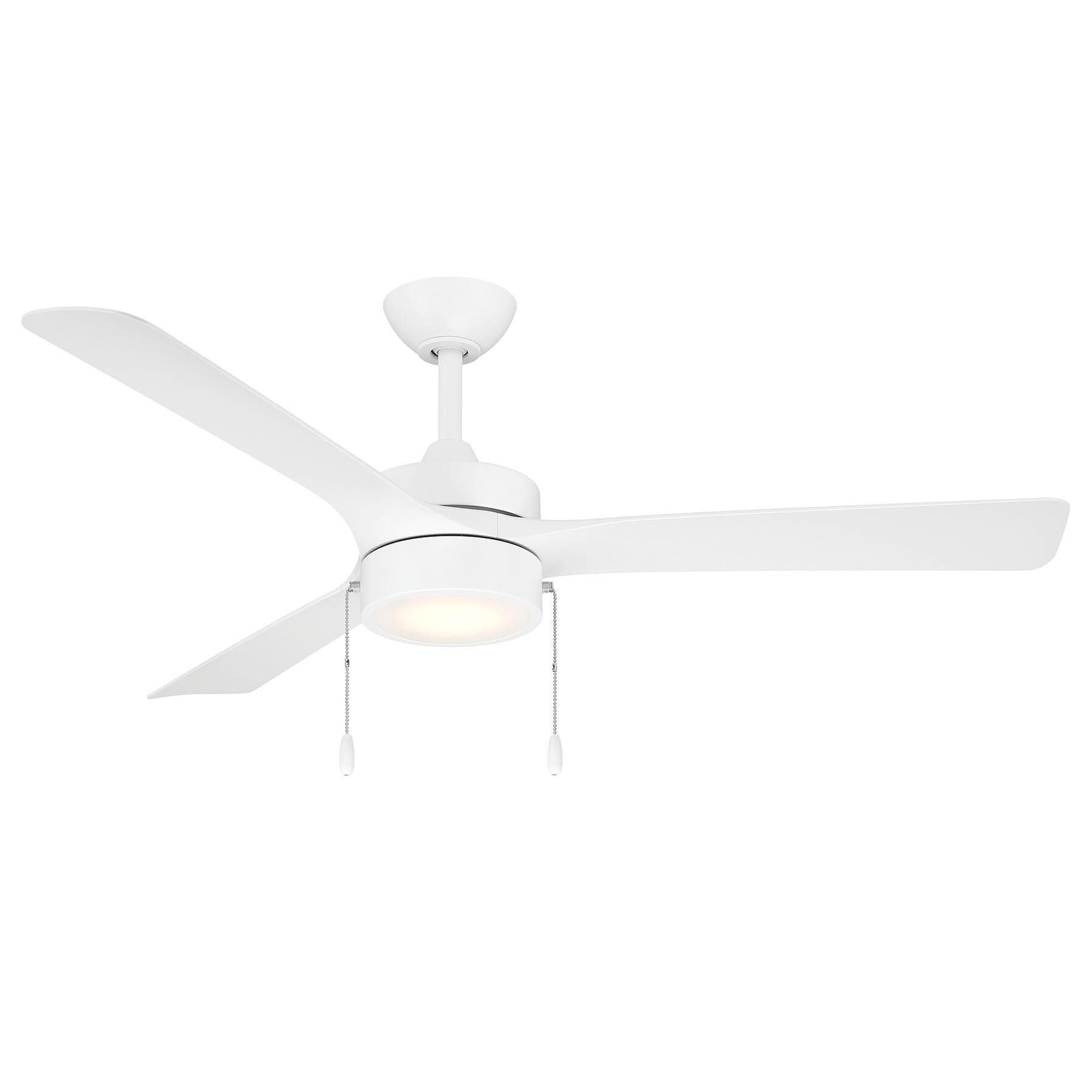 Shown in Matte White finish and White Opal glass