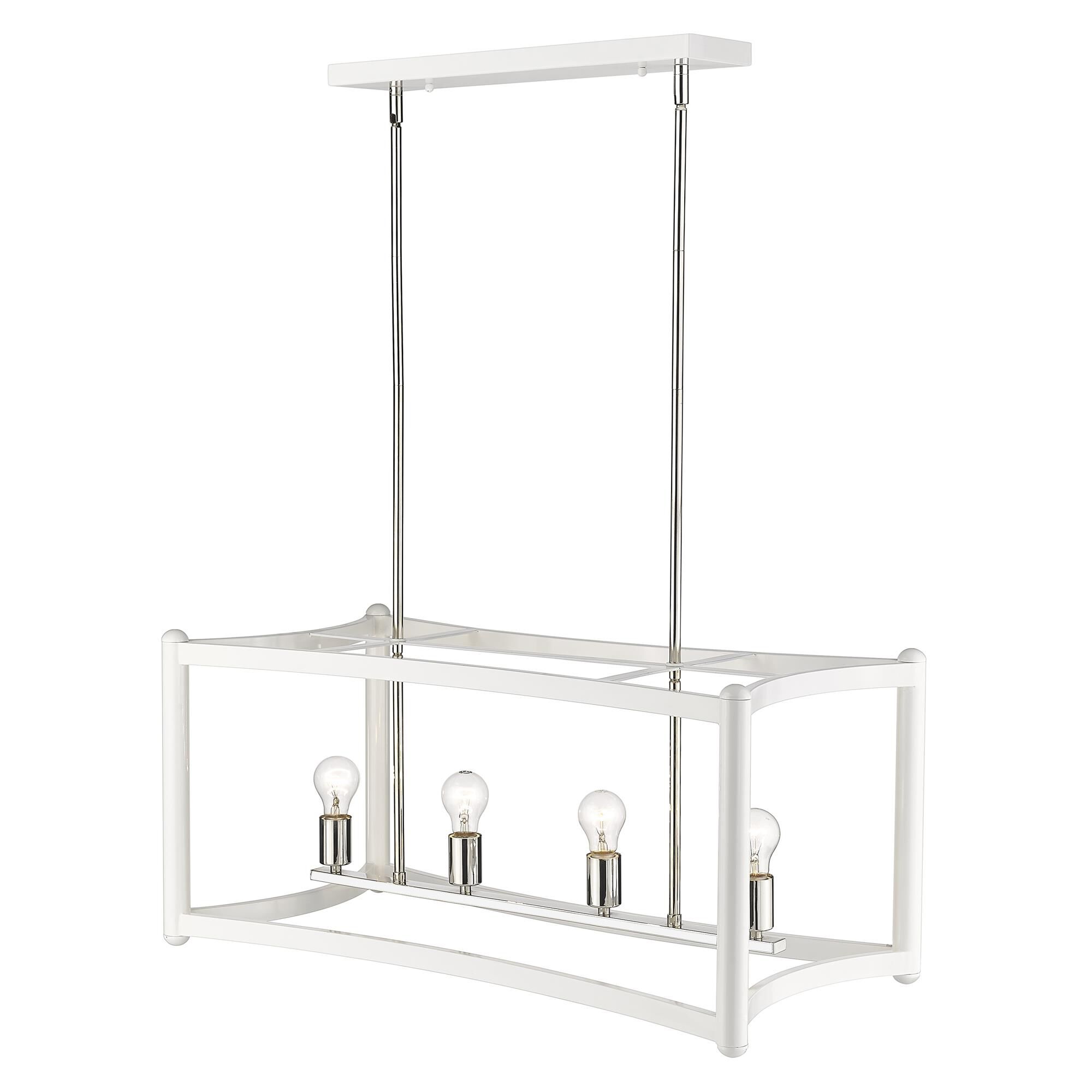 Shown in White With Polished Nickel Cluster finish