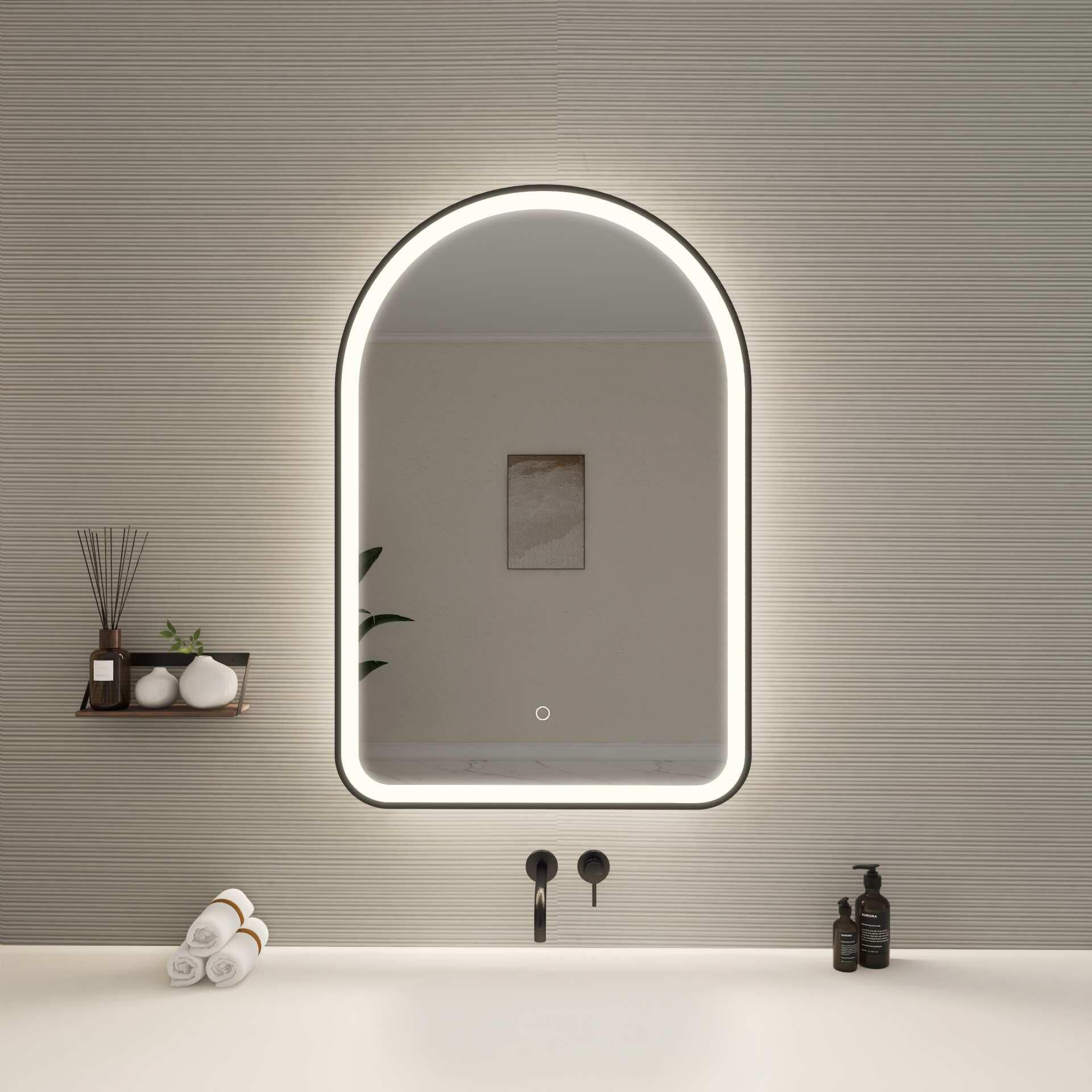 Harmoni 36 Inch Arched LED Lighted Mirror by Elegant Decor