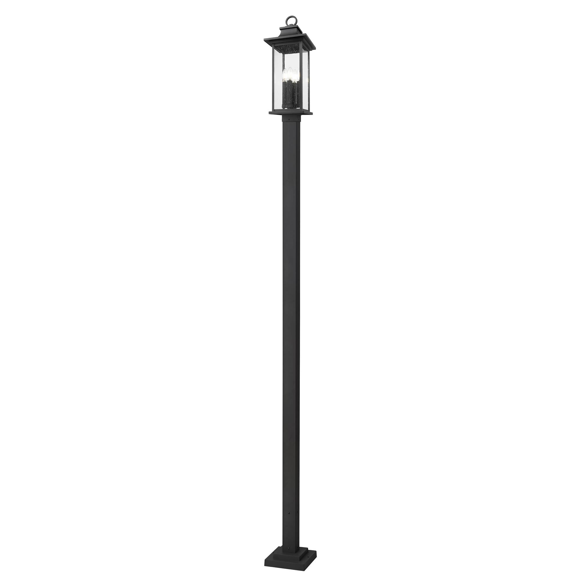 Shown in Black finish and Clear Seedy glass and Clear Seedy shade