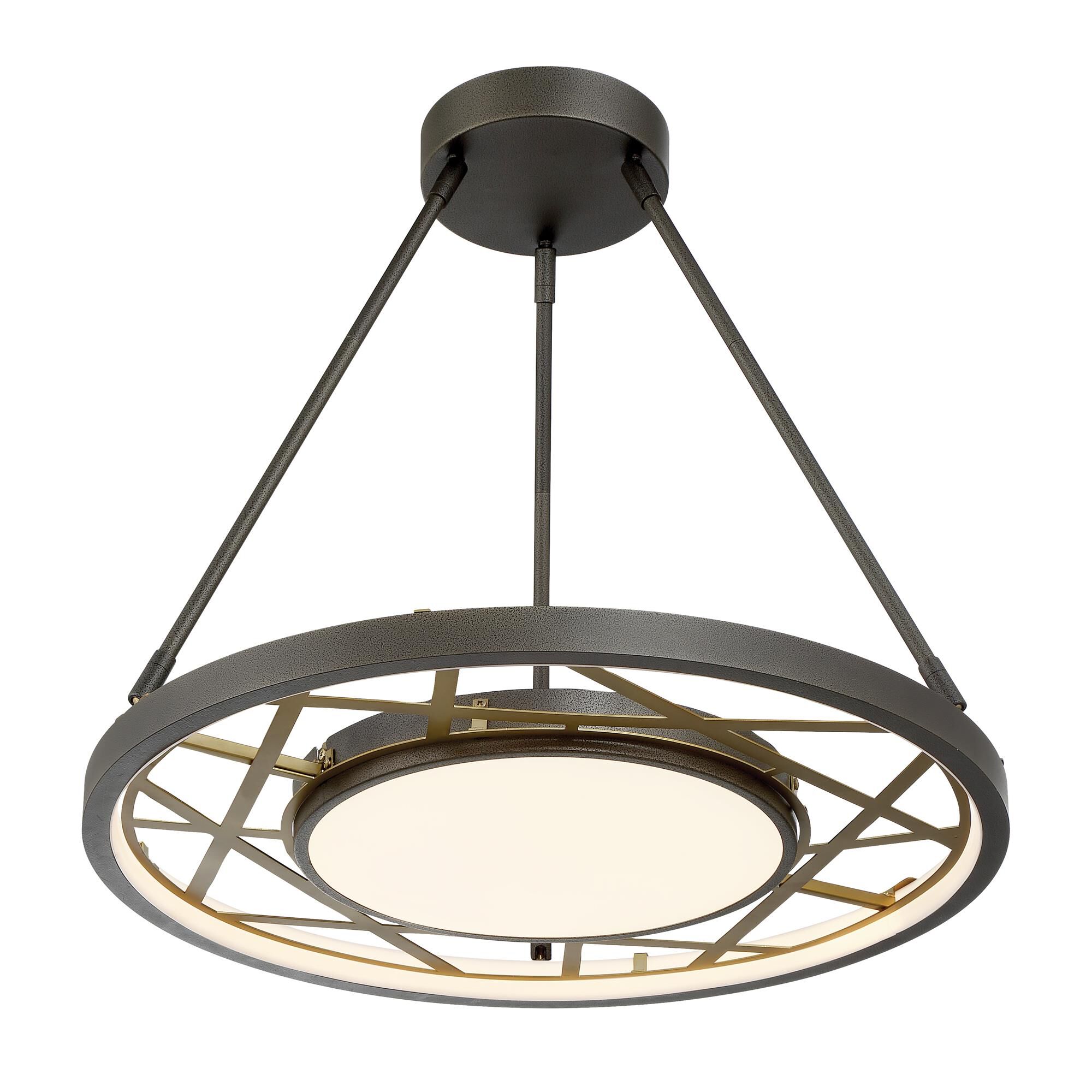 Shown in Smoked Iron And Soft Brass finish