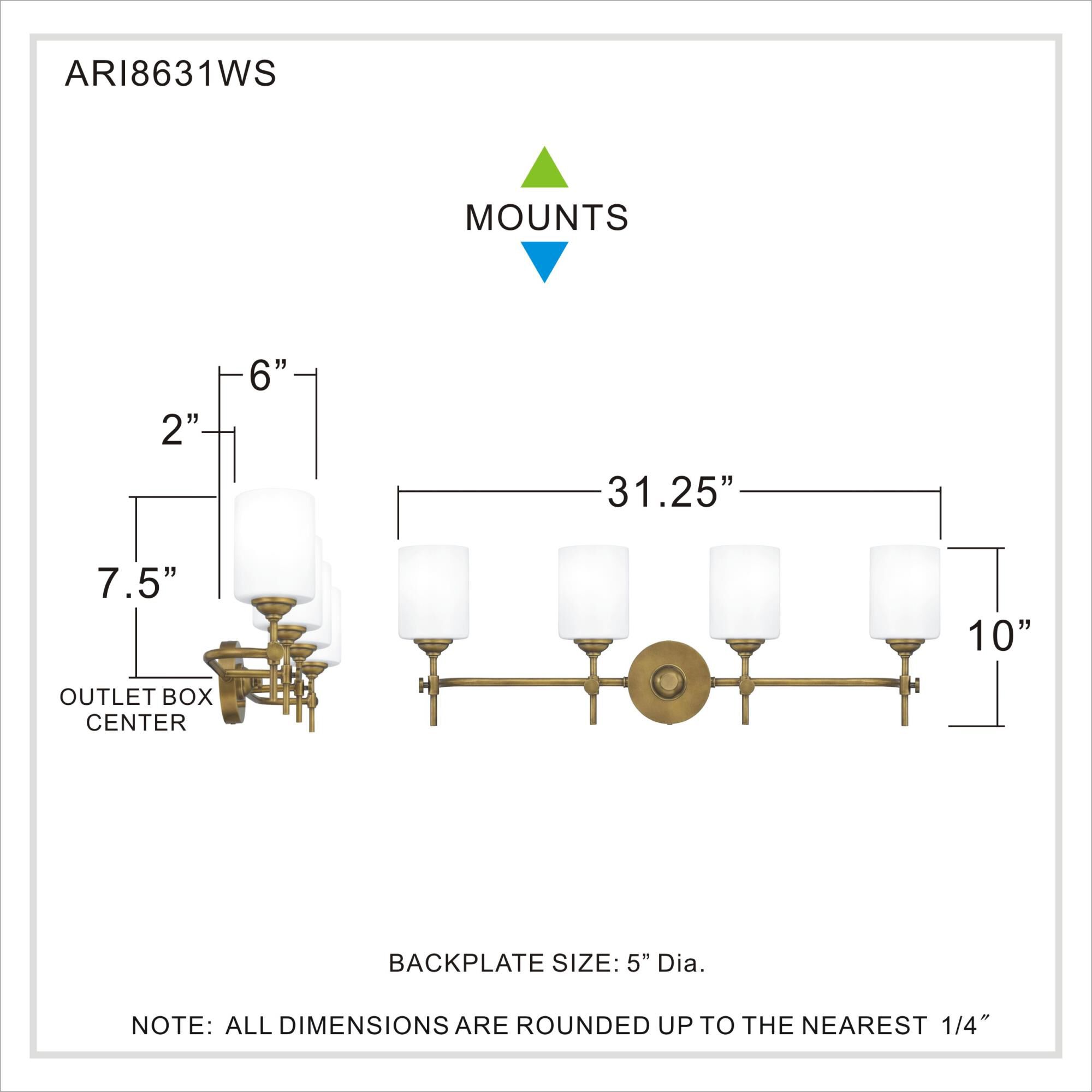 31 Inch 4 Light Bath Vanity Light by Quoizel