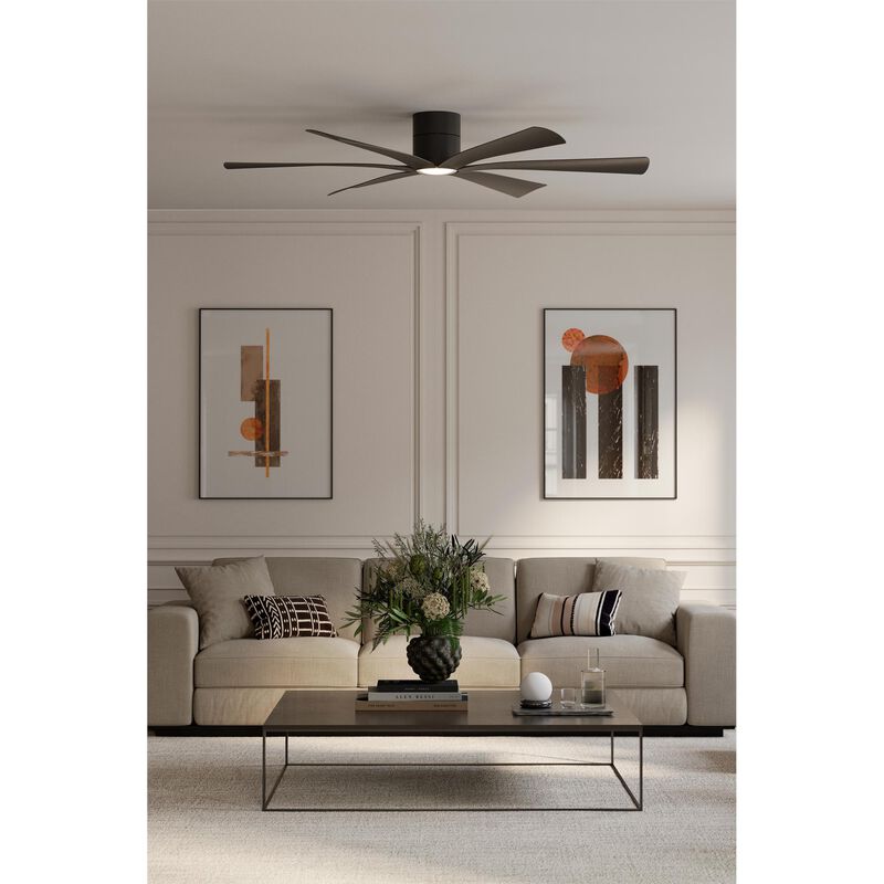 Brisano 65 Inch Flush Mount Fan with Light Kit by Minka Aire