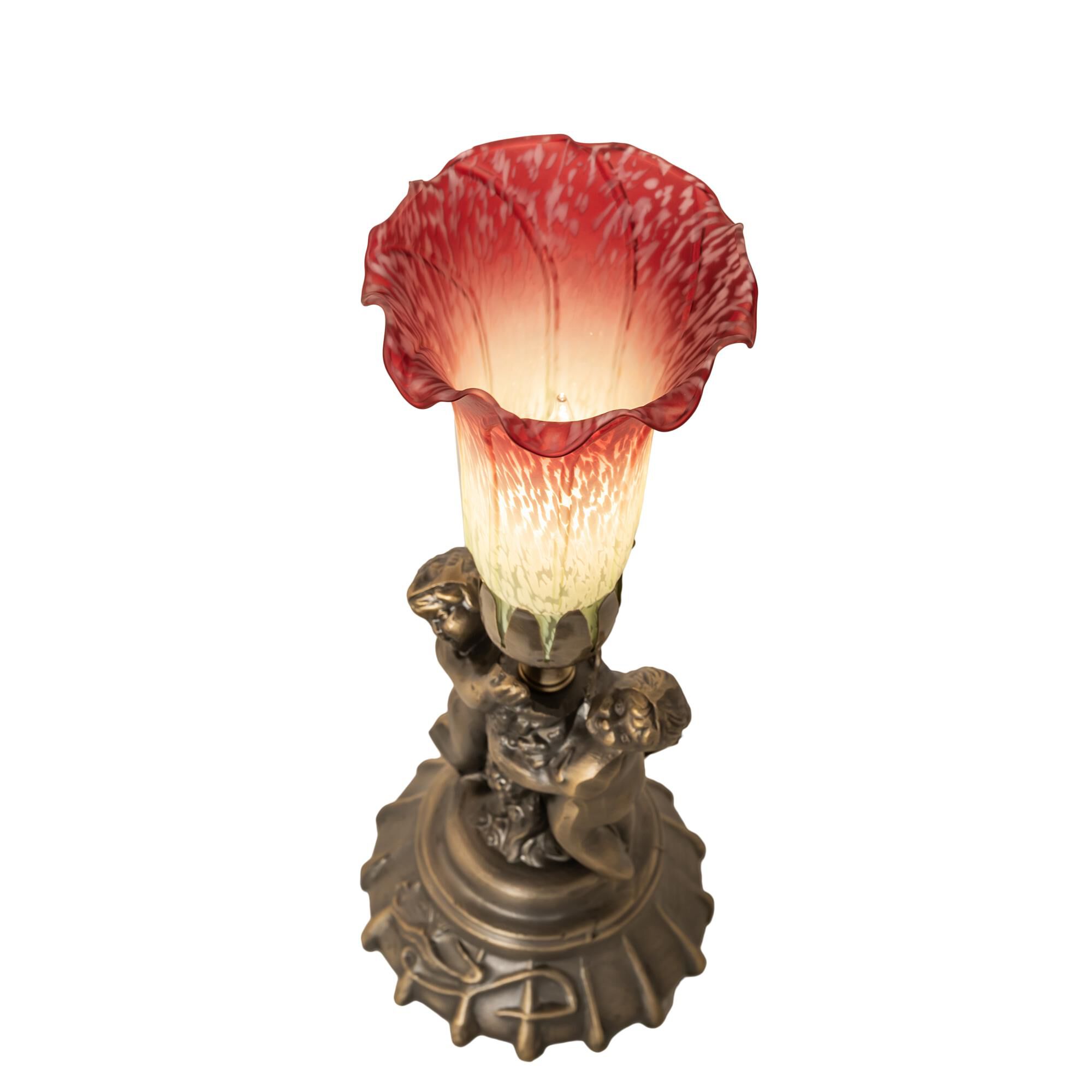 Seafoam and Cranberry 13 Inch Accent Lamp by Meyda Lighting