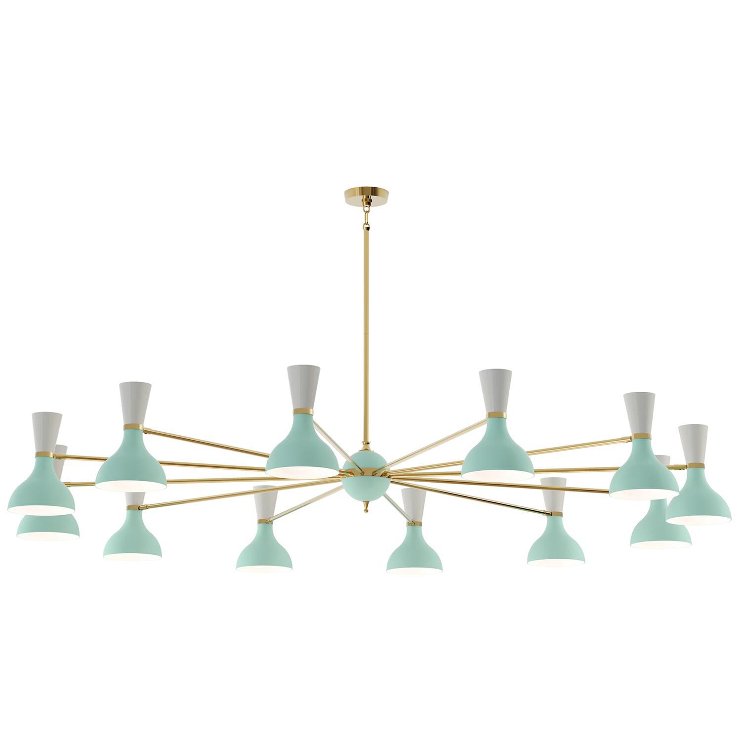 Shown in Modern Brass Mint finish and Mint and Lily shade