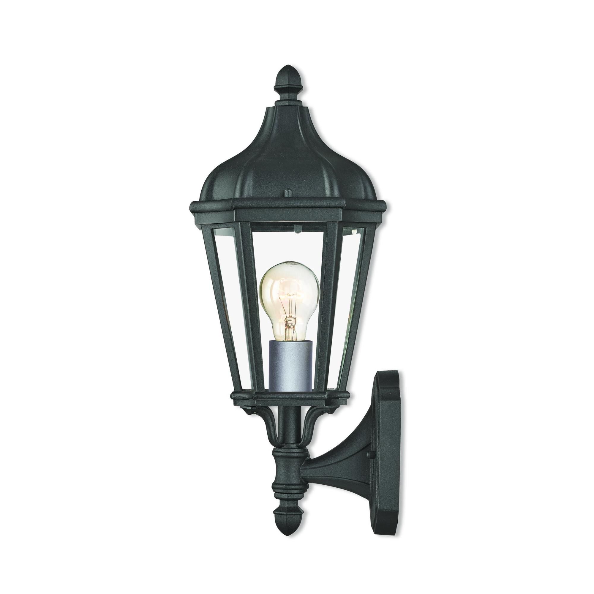 Shown in Textured Black finish and Clear glass