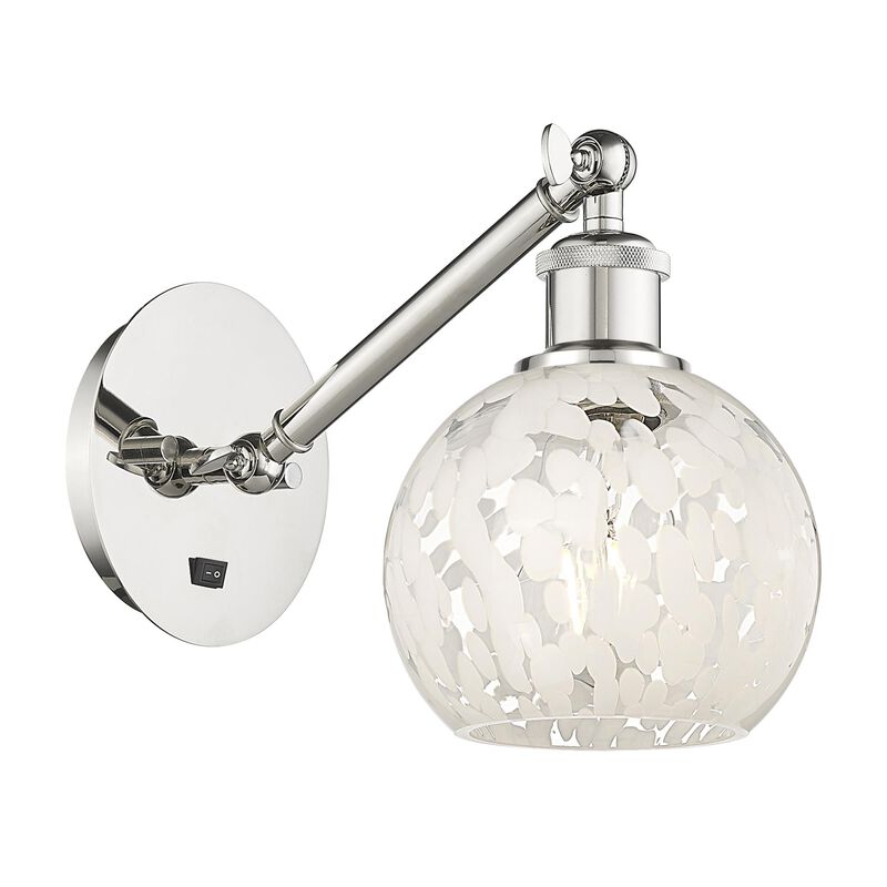Bruno Marashlian White Mouchette 6 Inch Wall Swing Lamp by Innovations Lighting