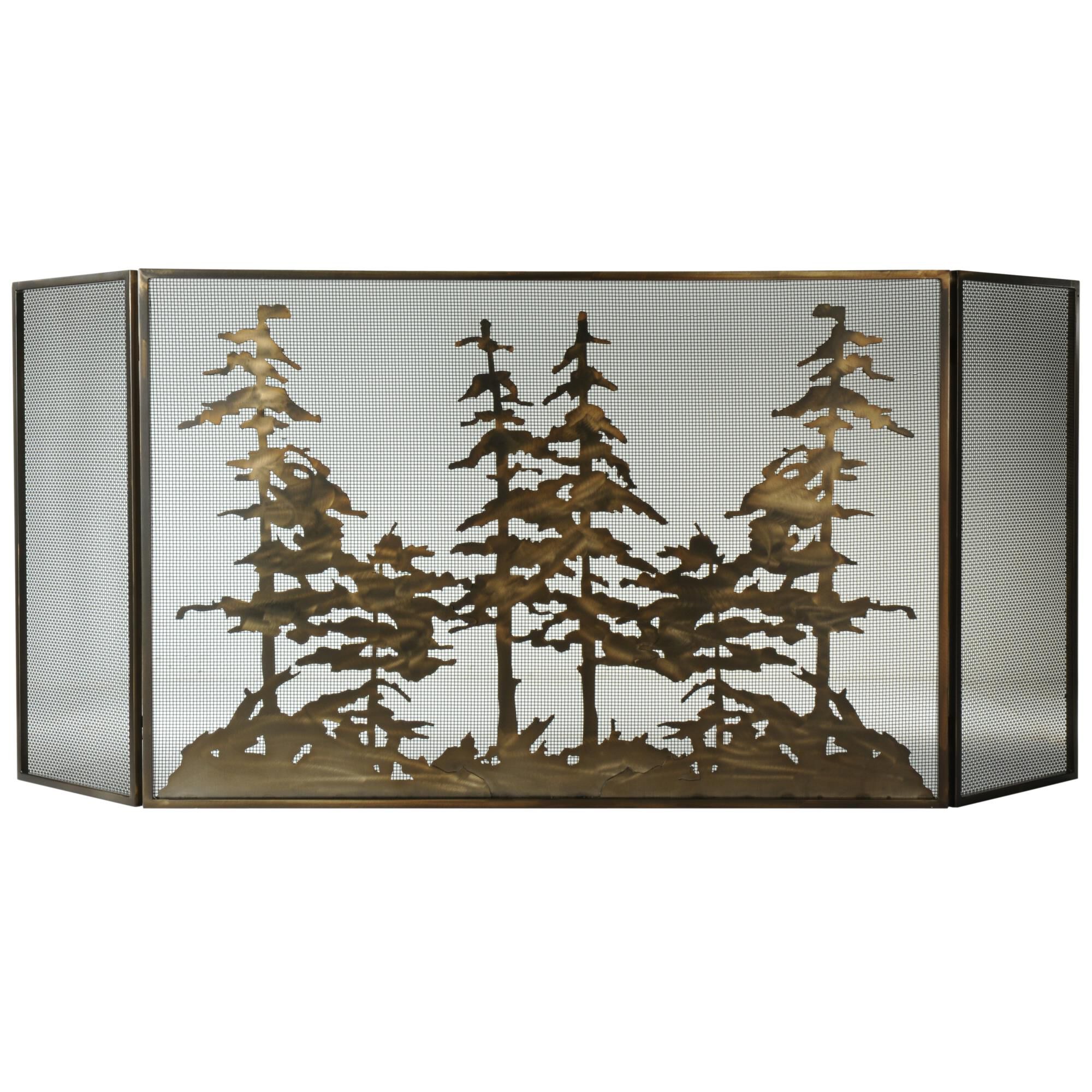 Tall Pines Fireplace Screen by Meyda Lighting