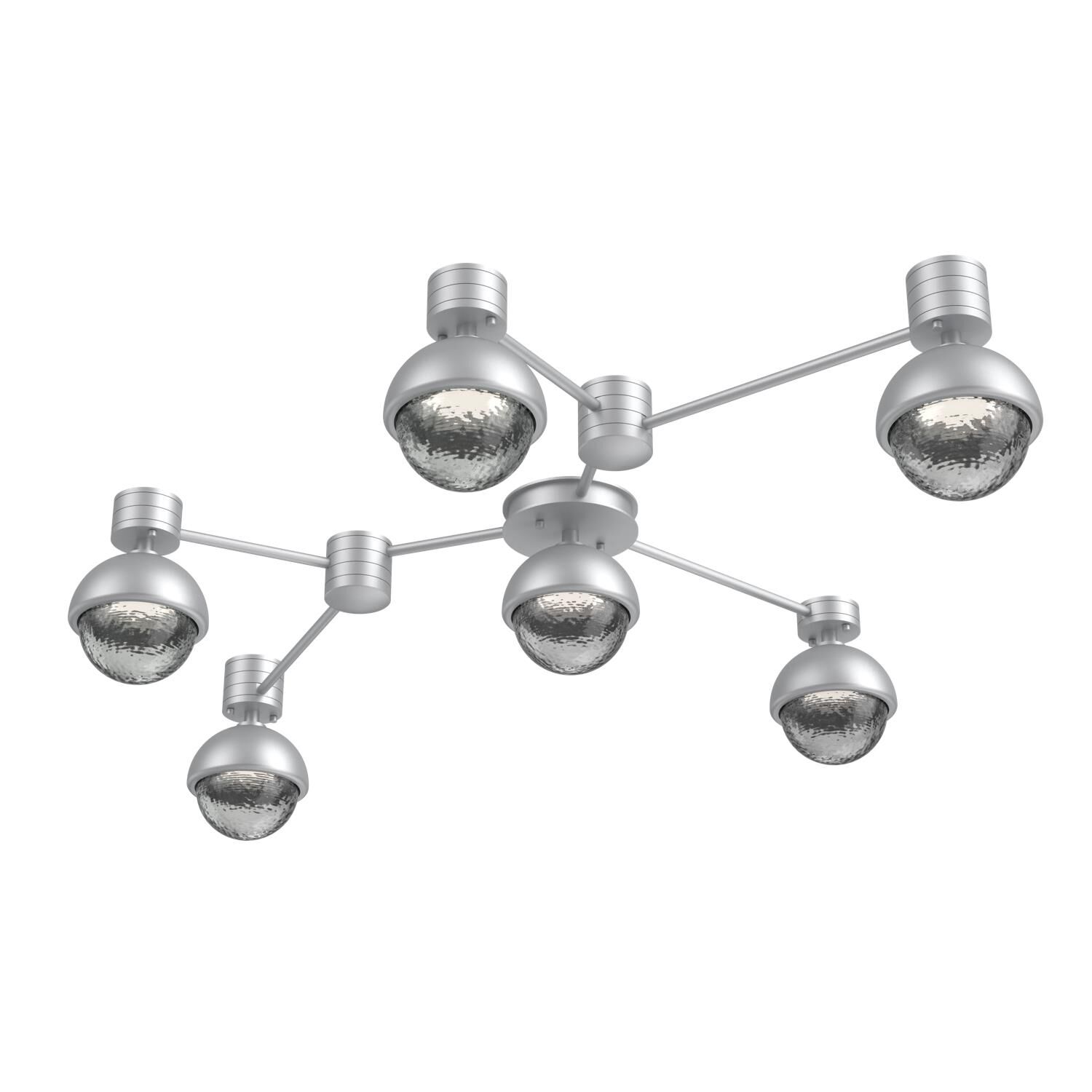 Shown in Classic Silver finish and Smoke glass and Metal Shade Matching Finish accent