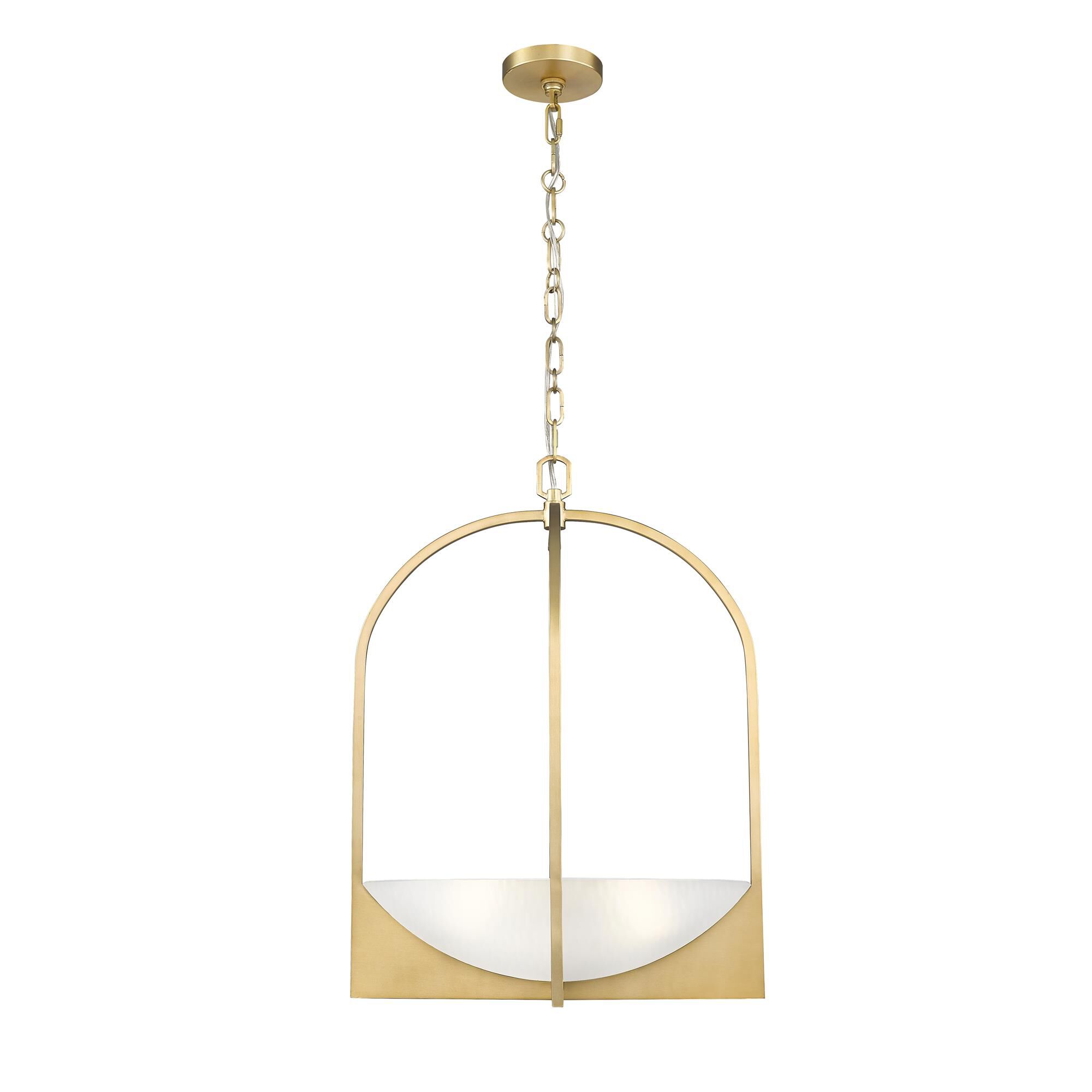Shown in Modern Gold finish and Sand Blast glass and Sand Blast shade
