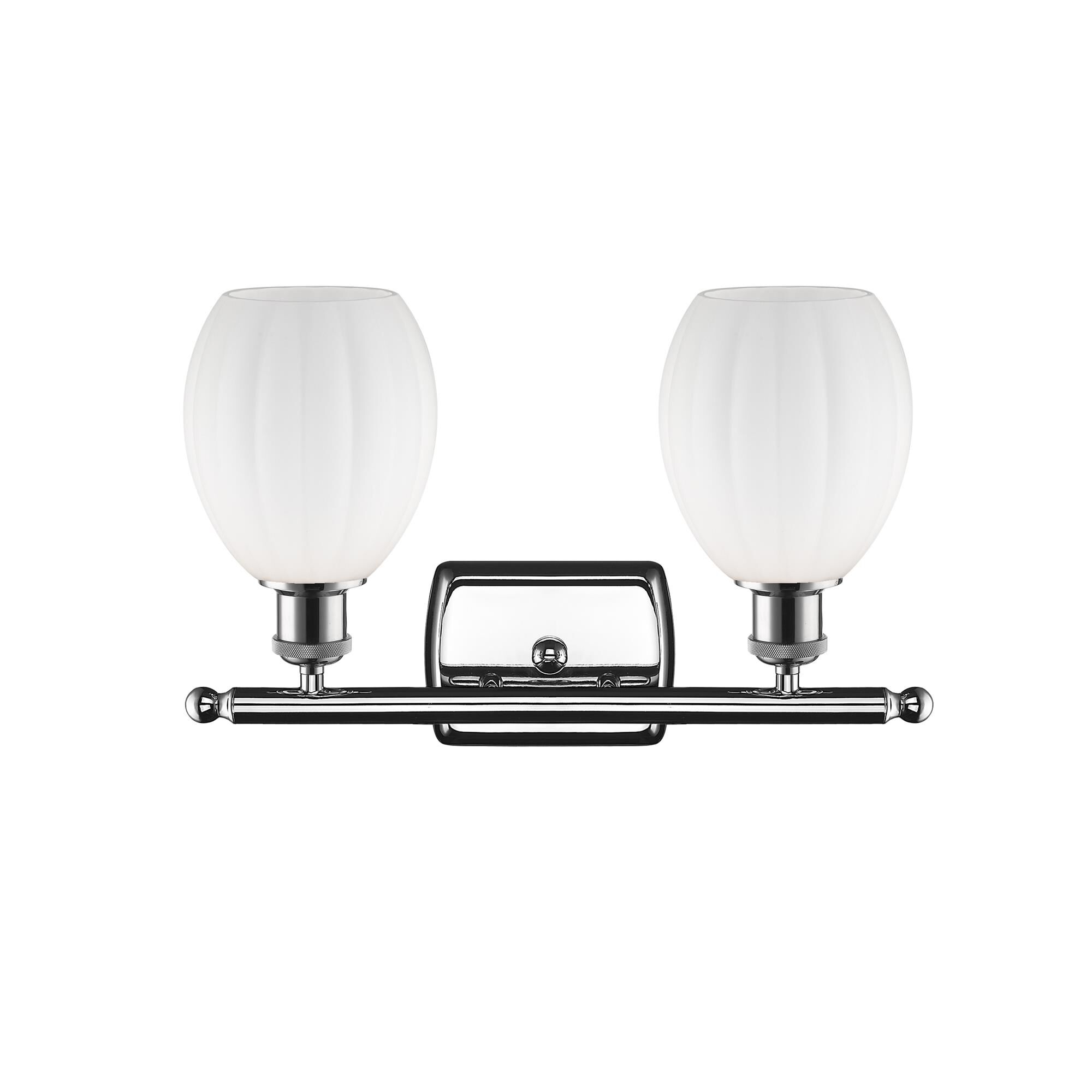 Shown in Polished Chrome finish and Matte White - Sphere glass