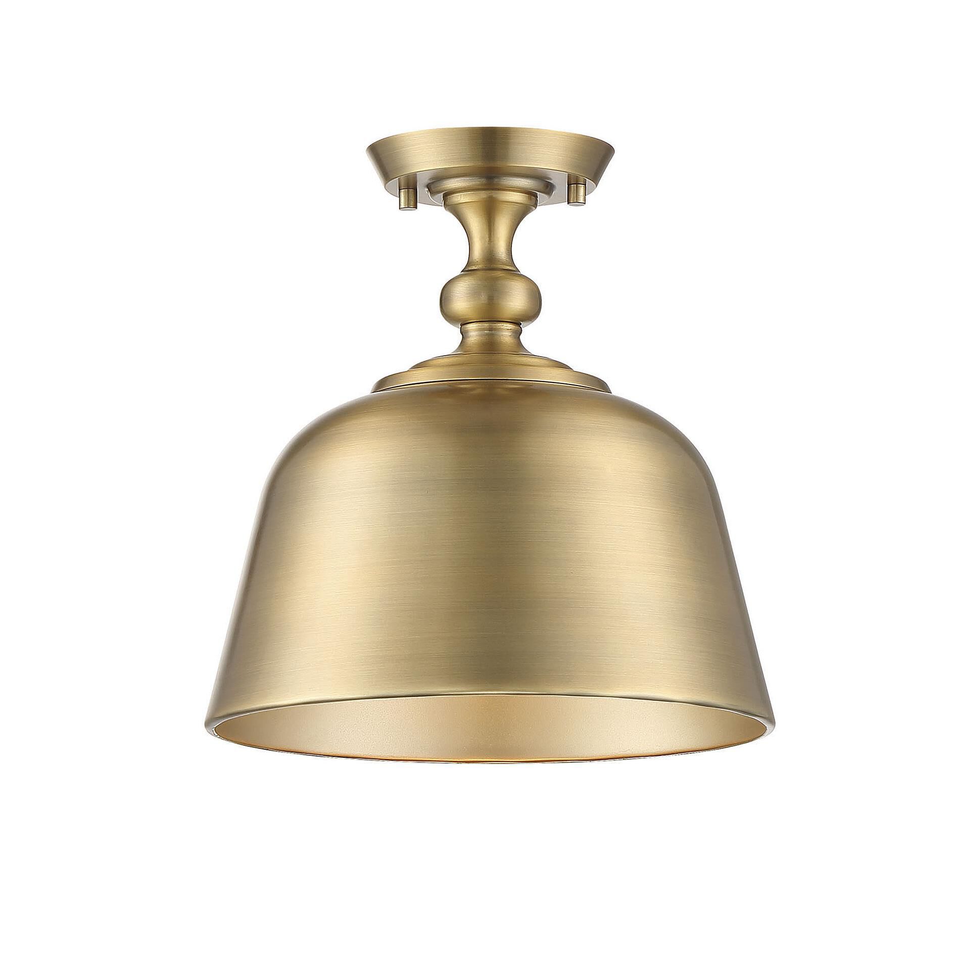 Shown in Warm Brass finish and Warm Brass shade