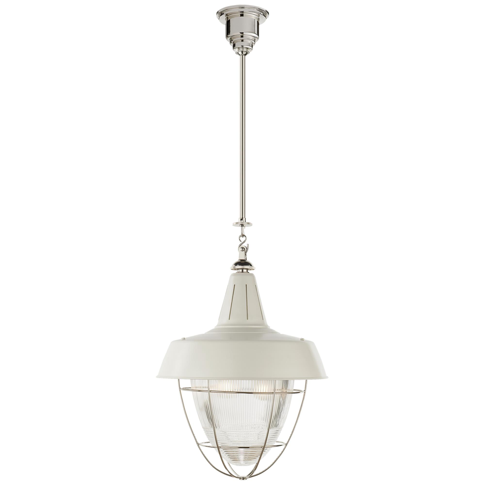 Shown in Polished Nickel finish and China White glass