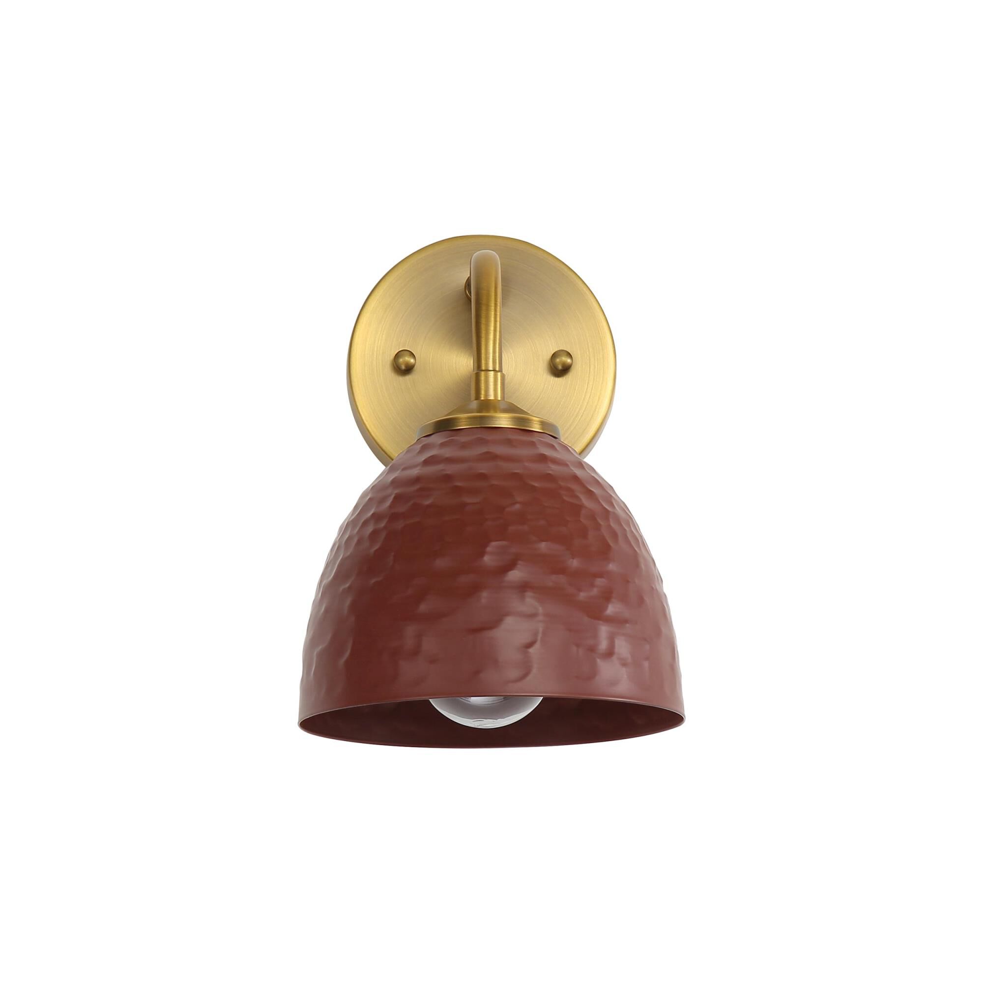 Shown in Modern Brass finish and Russet Clay shade