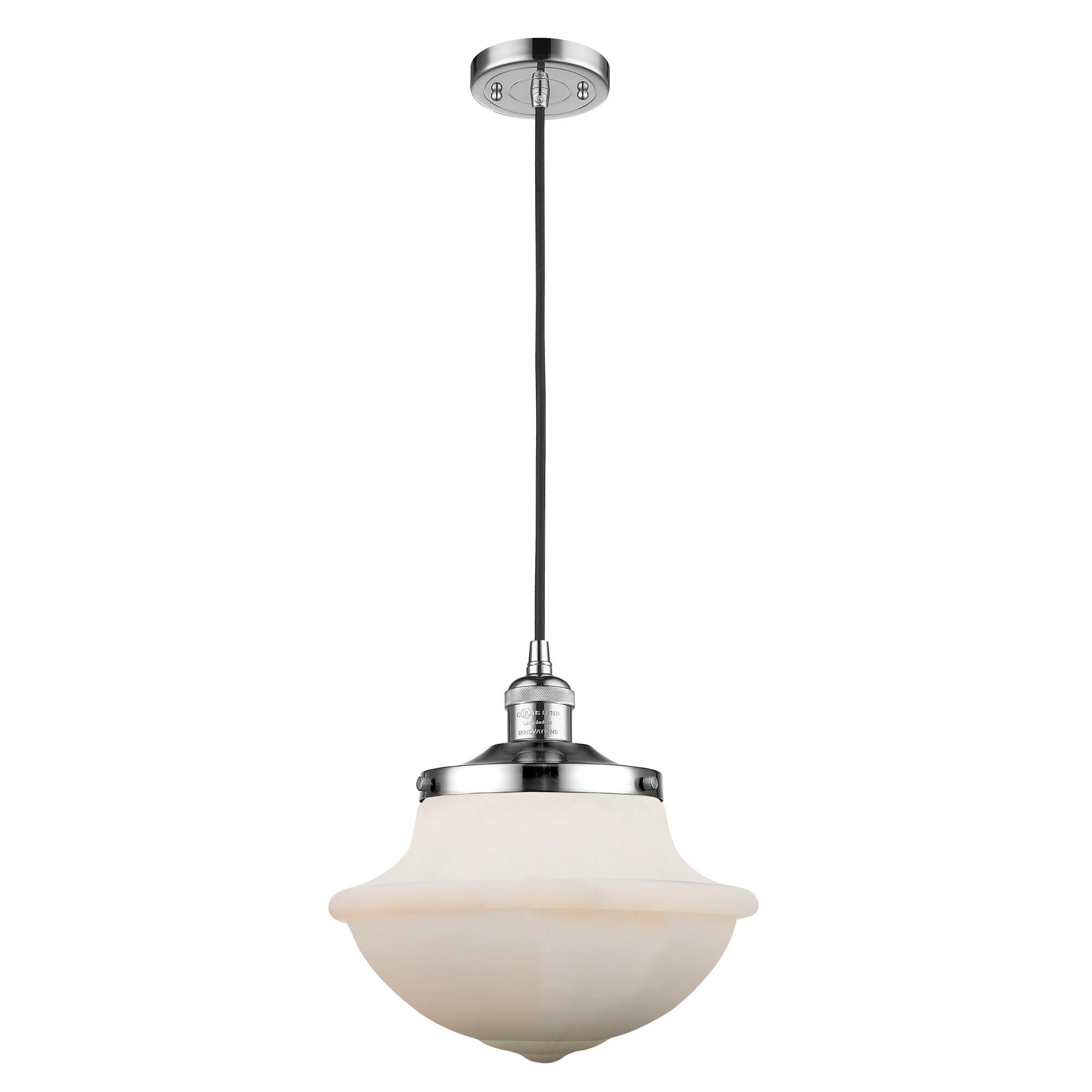 Shown in Polished Chrome finish and Schoolhouse glass and Glass shade