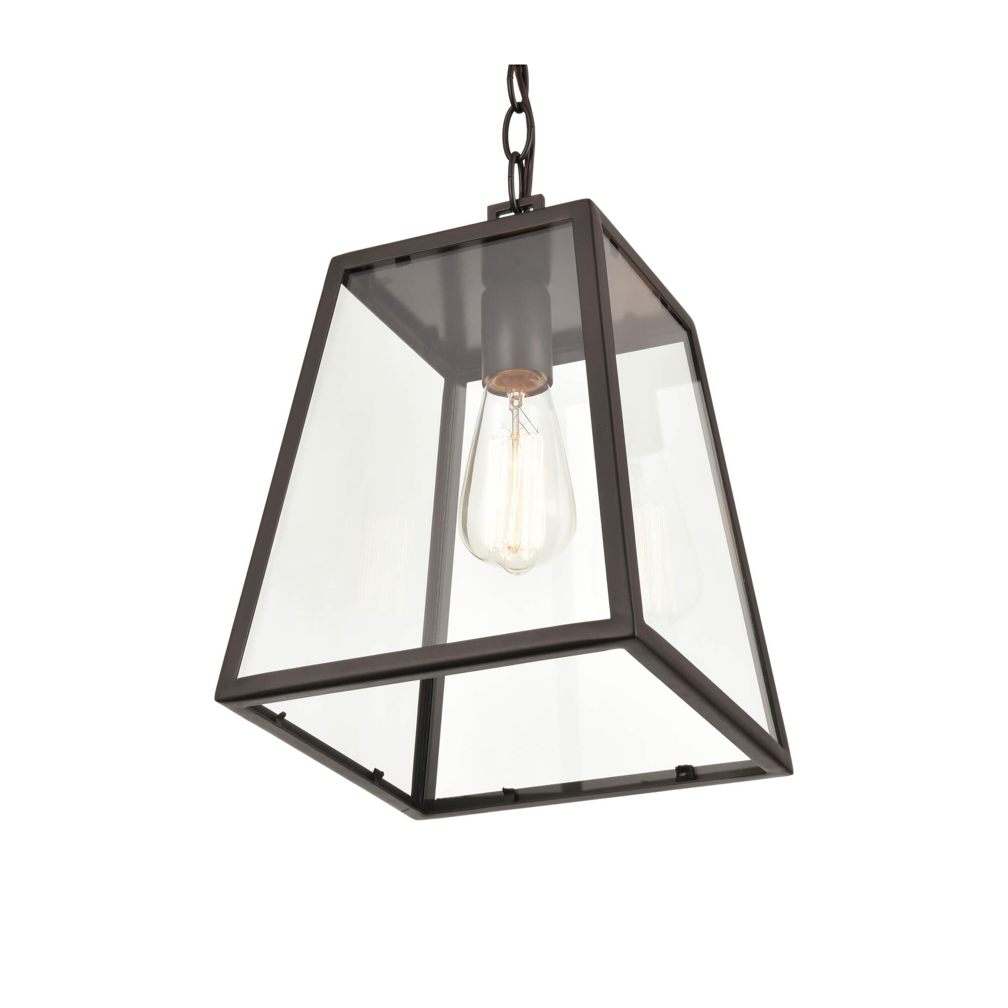 Shown in Powder Coat Bronze finish and Clear glass