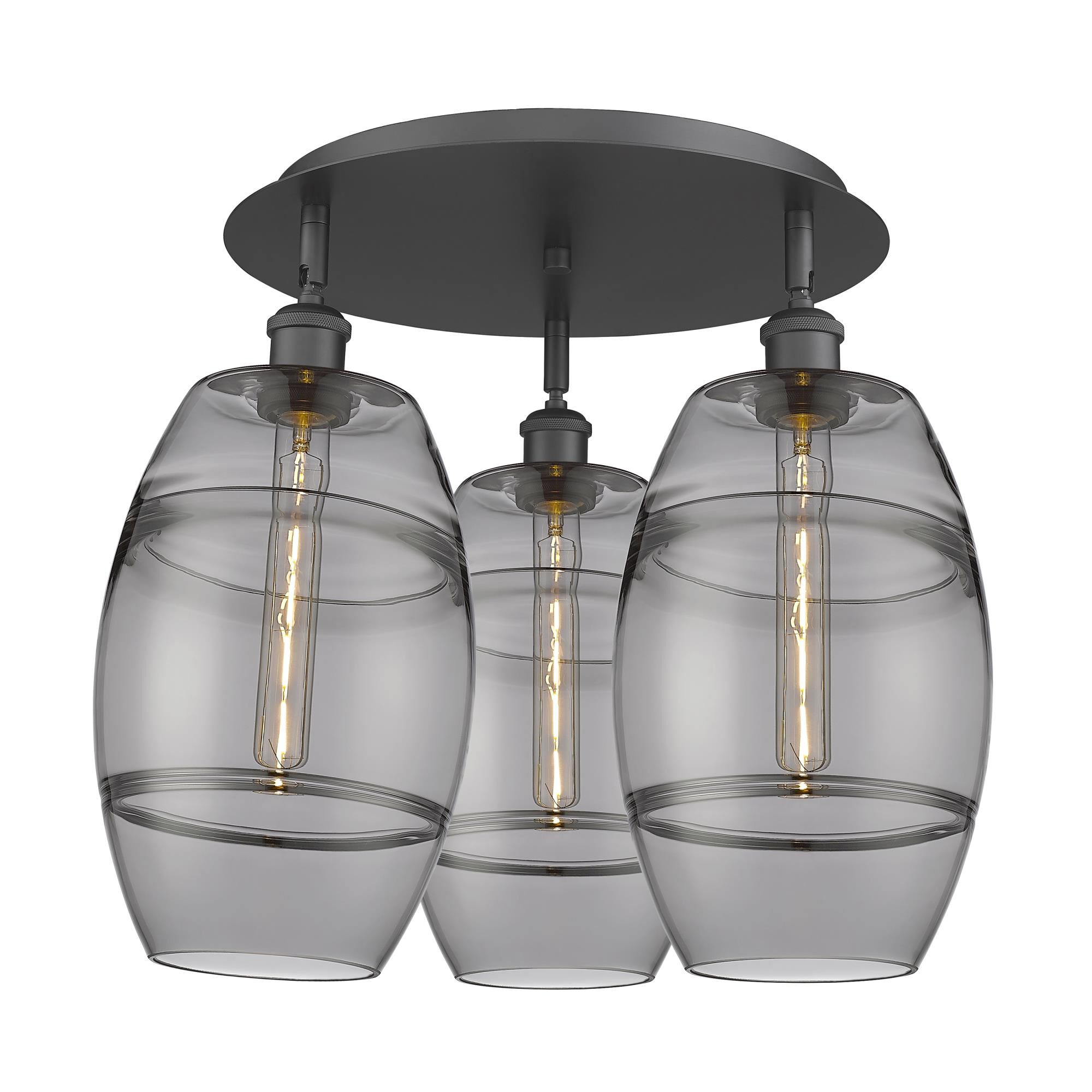 Shown in Matte Black finish and Light Smoke glass