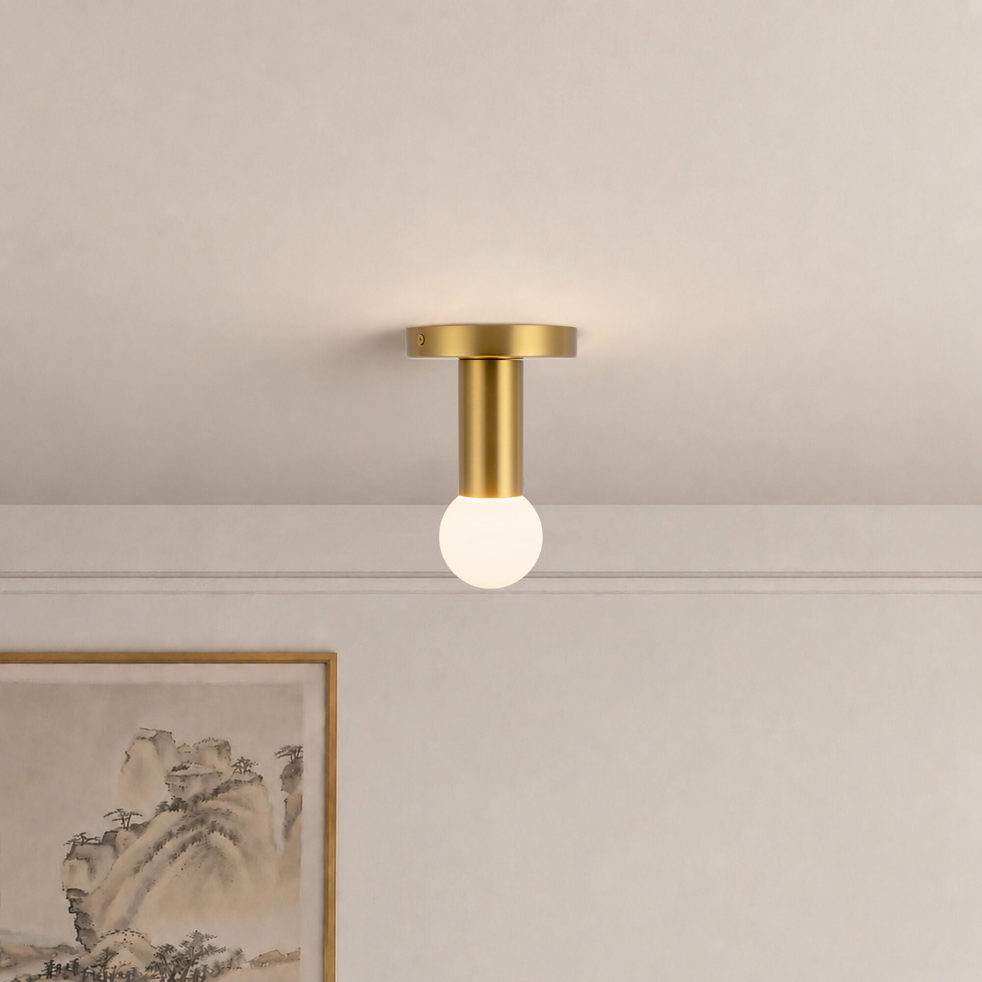 Calla 5 Inch Semi Flush Mount,