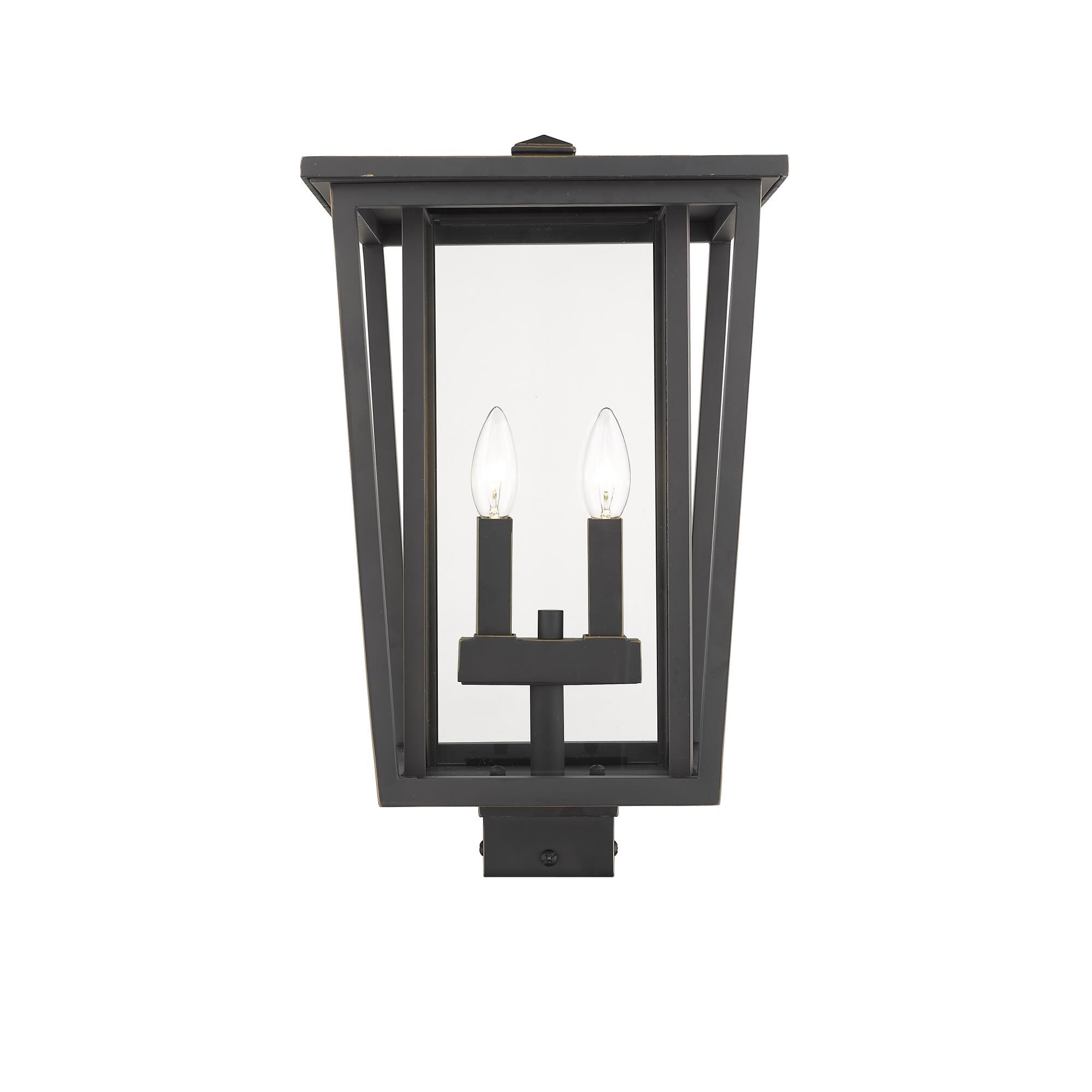 Shown in Oil Rubbed Bronze finish and Glass shade
