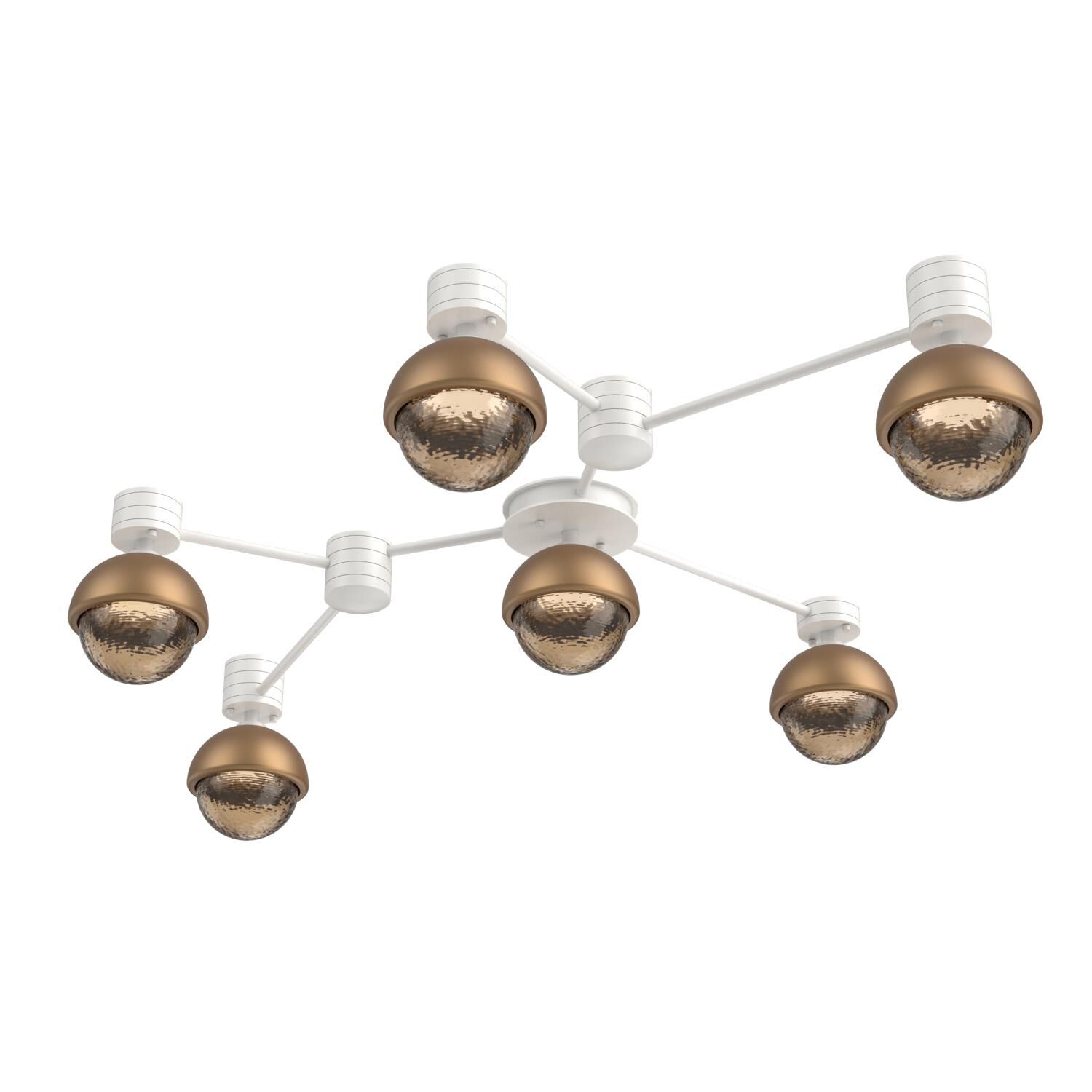 Shown in Salt White finish and Bronze glass and Novel Brass accent