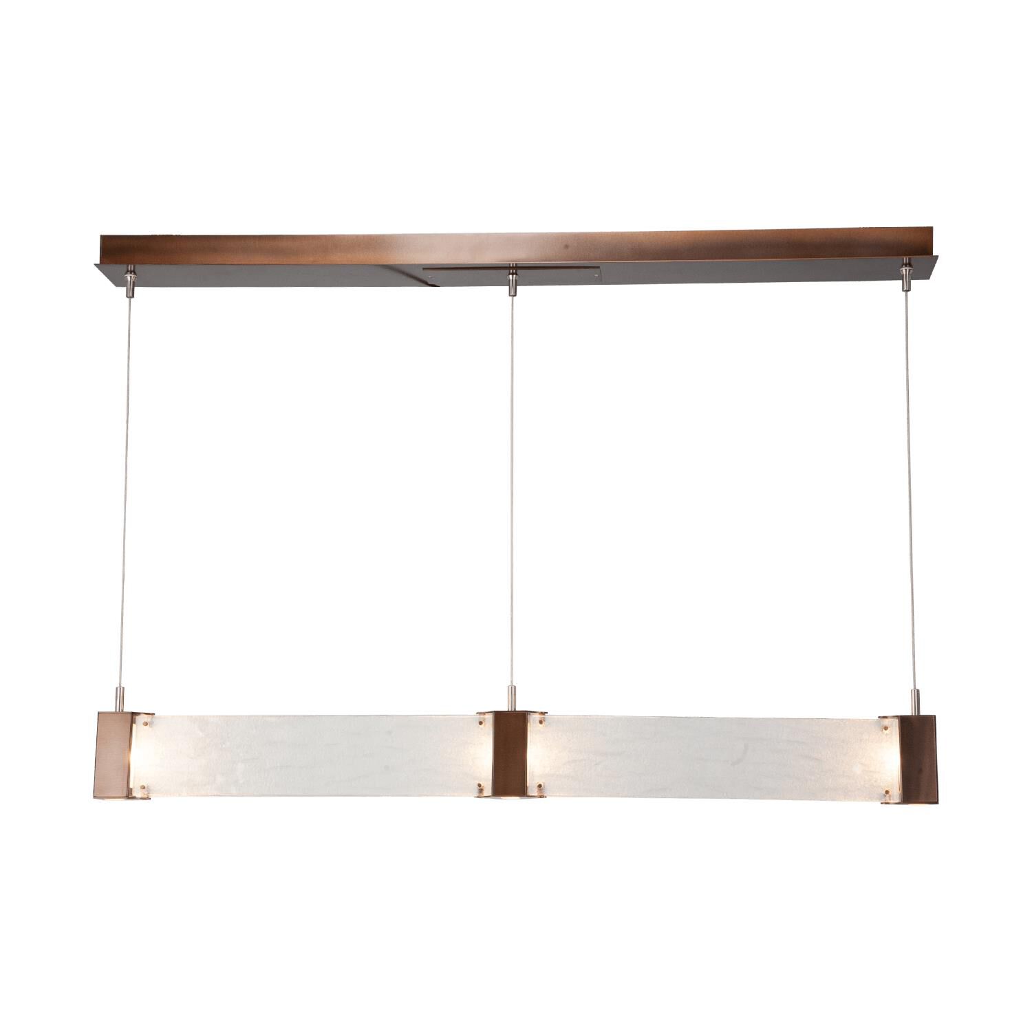 Shown in Burnished Brass finish and Clear Granite glass