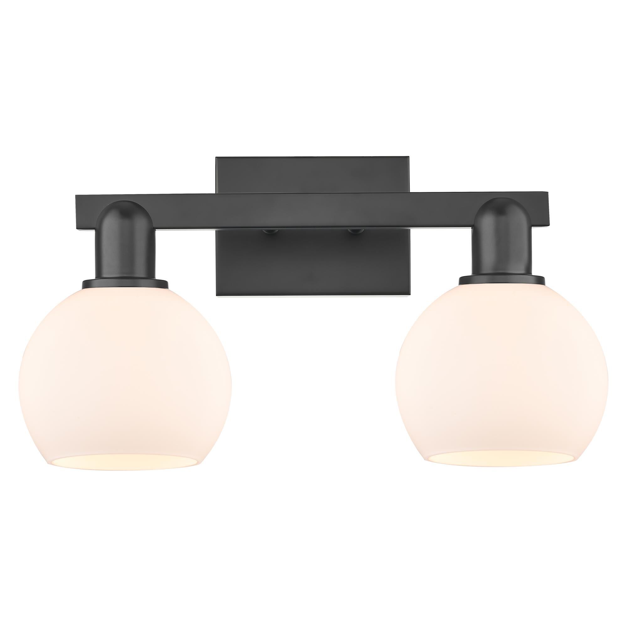 Shown in Matte Black finish and Matte White glass