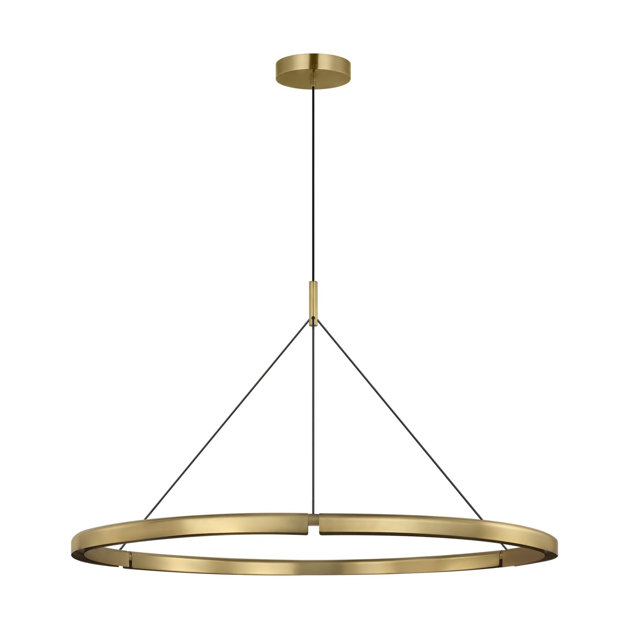 Shown in Hand-Rubbed Antique Brass finish and Brass shade