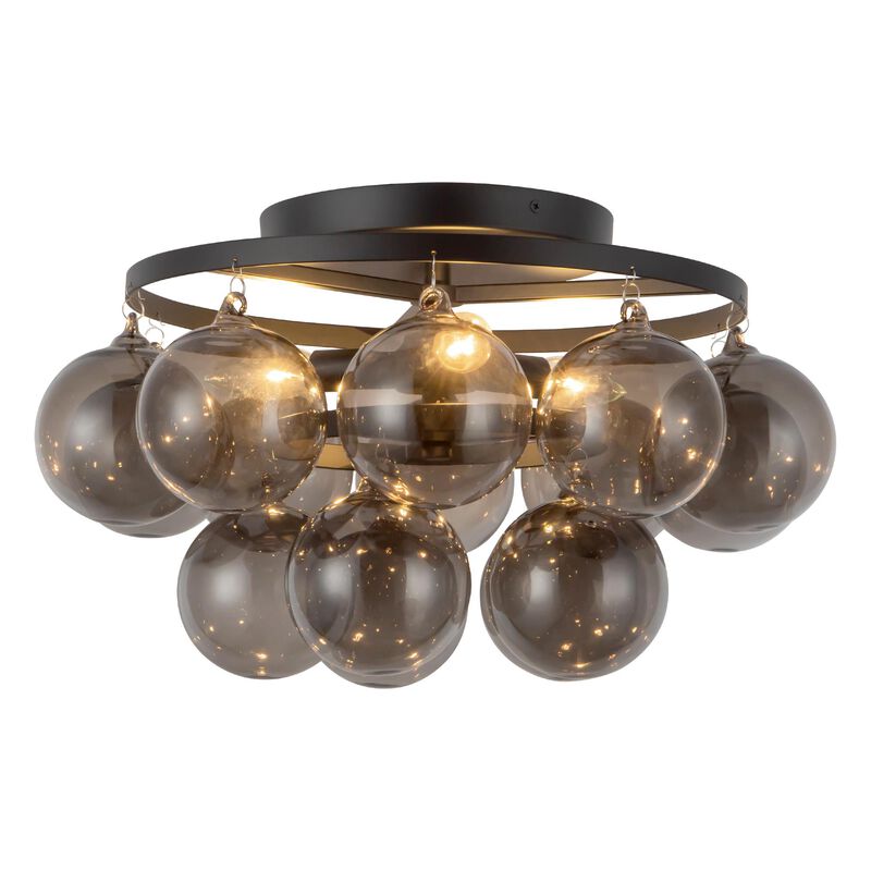 Peyton Fox Faye 18 Inch 3 Light Semi Flush Mount by Alora Mood