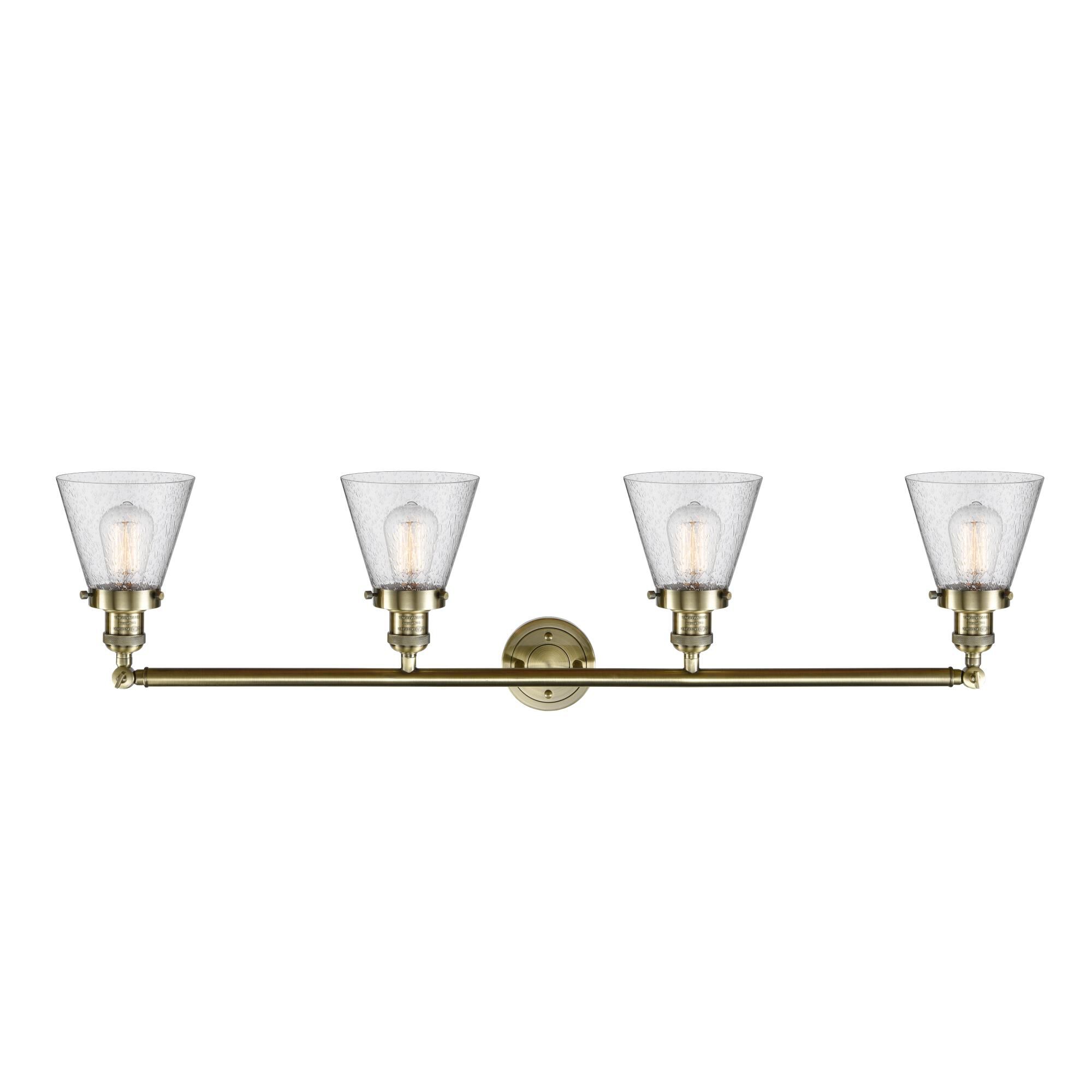Bruno Marashlian Small Cone 42 Inch 4 Light Bath Vanity Light by Innovations Lighting