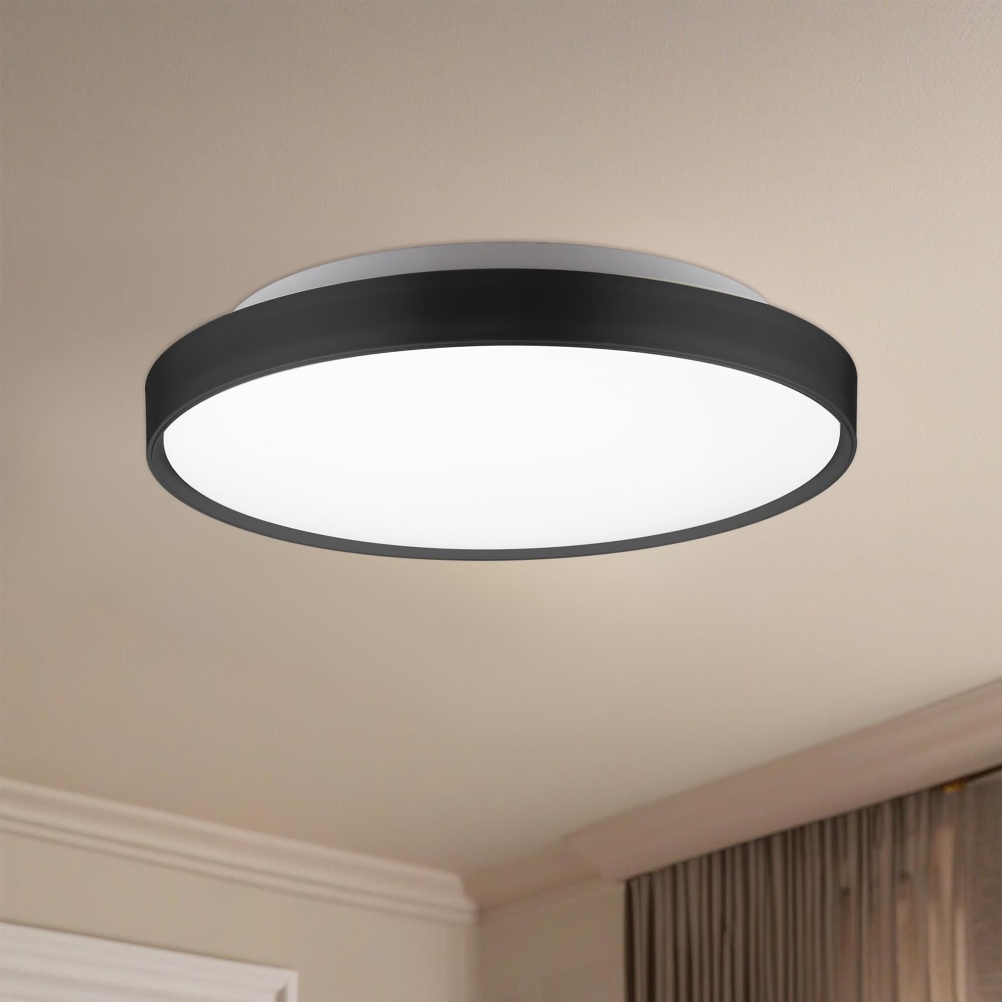 Shown in Black finish and Frosted Acrylic Diffuser glass