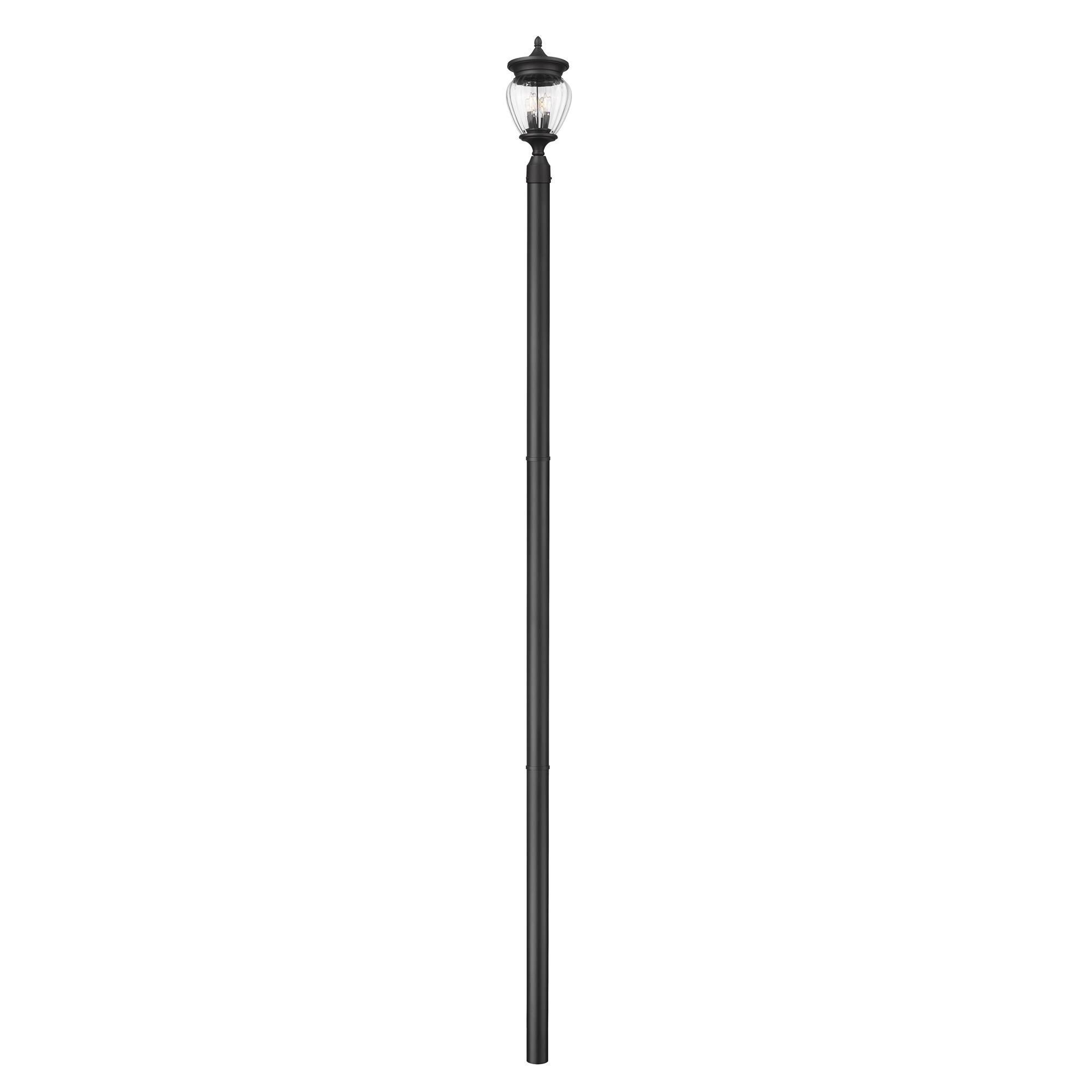 Shown in Black finish and Clear Ribbed glass and Clear Ribbed shade