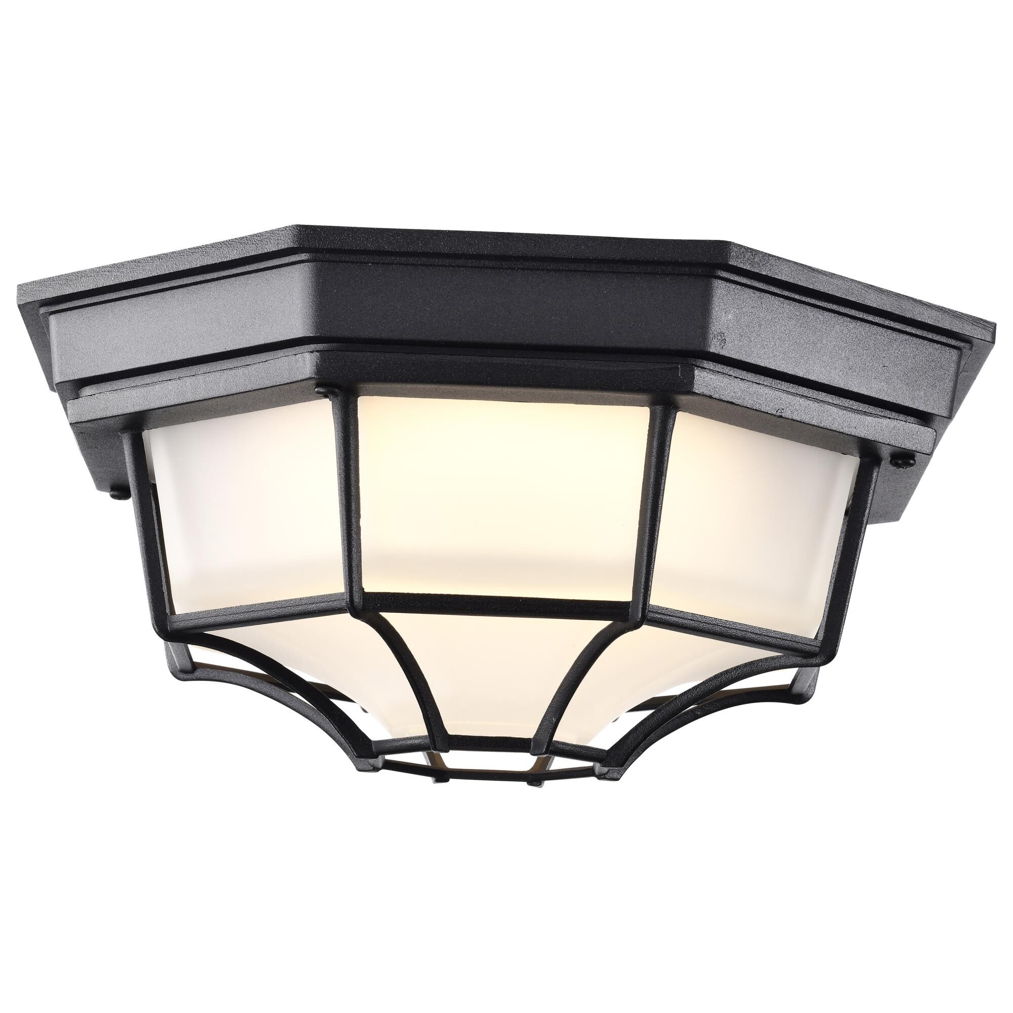 Shown in Black finish and Frosted glass