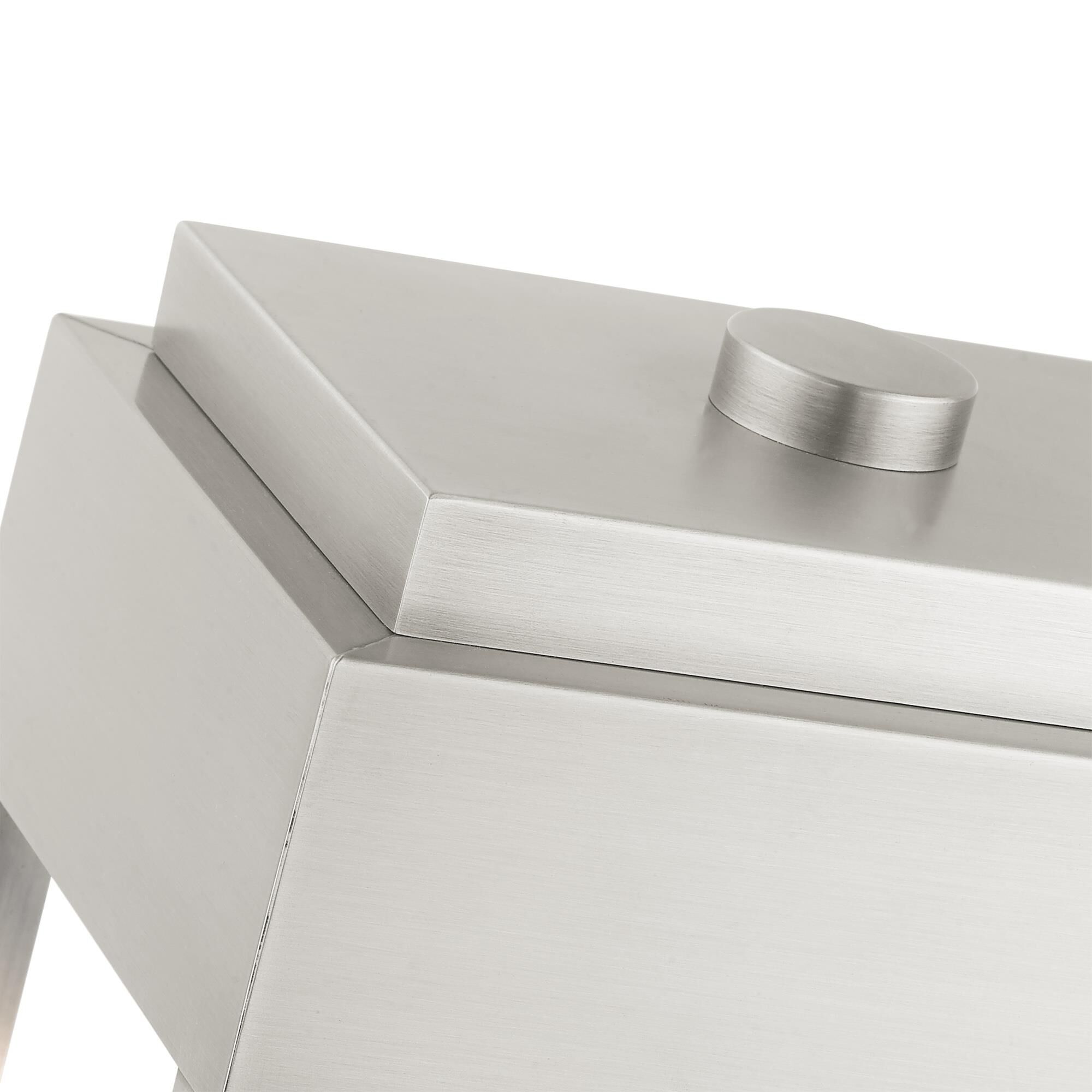 Shown in Brushed Nickel finish and Clear glass